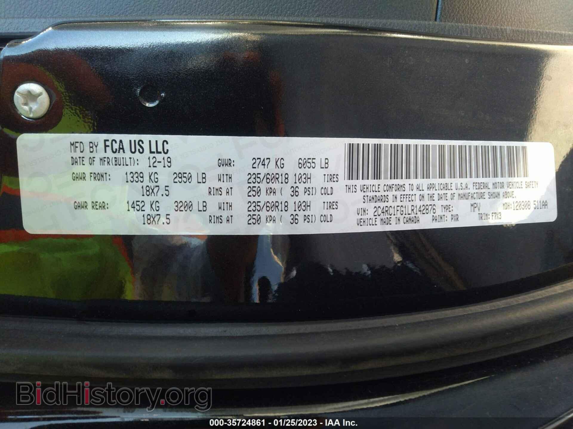 2020 CHRYSLER PACIFICA - VIN: 2C4RC1FG1LR142876 - Фото 9