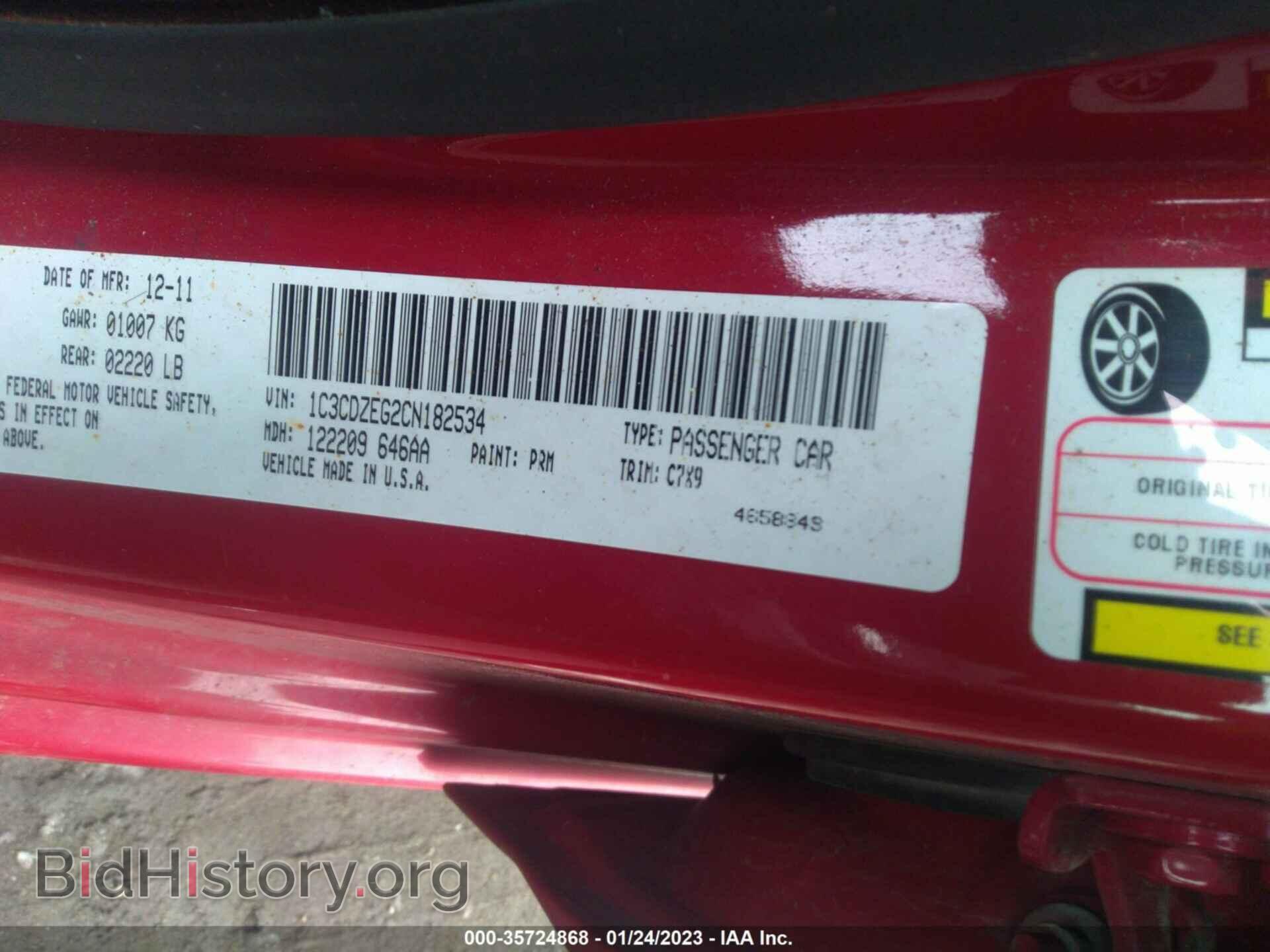 2012 DODGE AVENGER - VIN: 1C3CDZEG2CN182534 - Photo 9