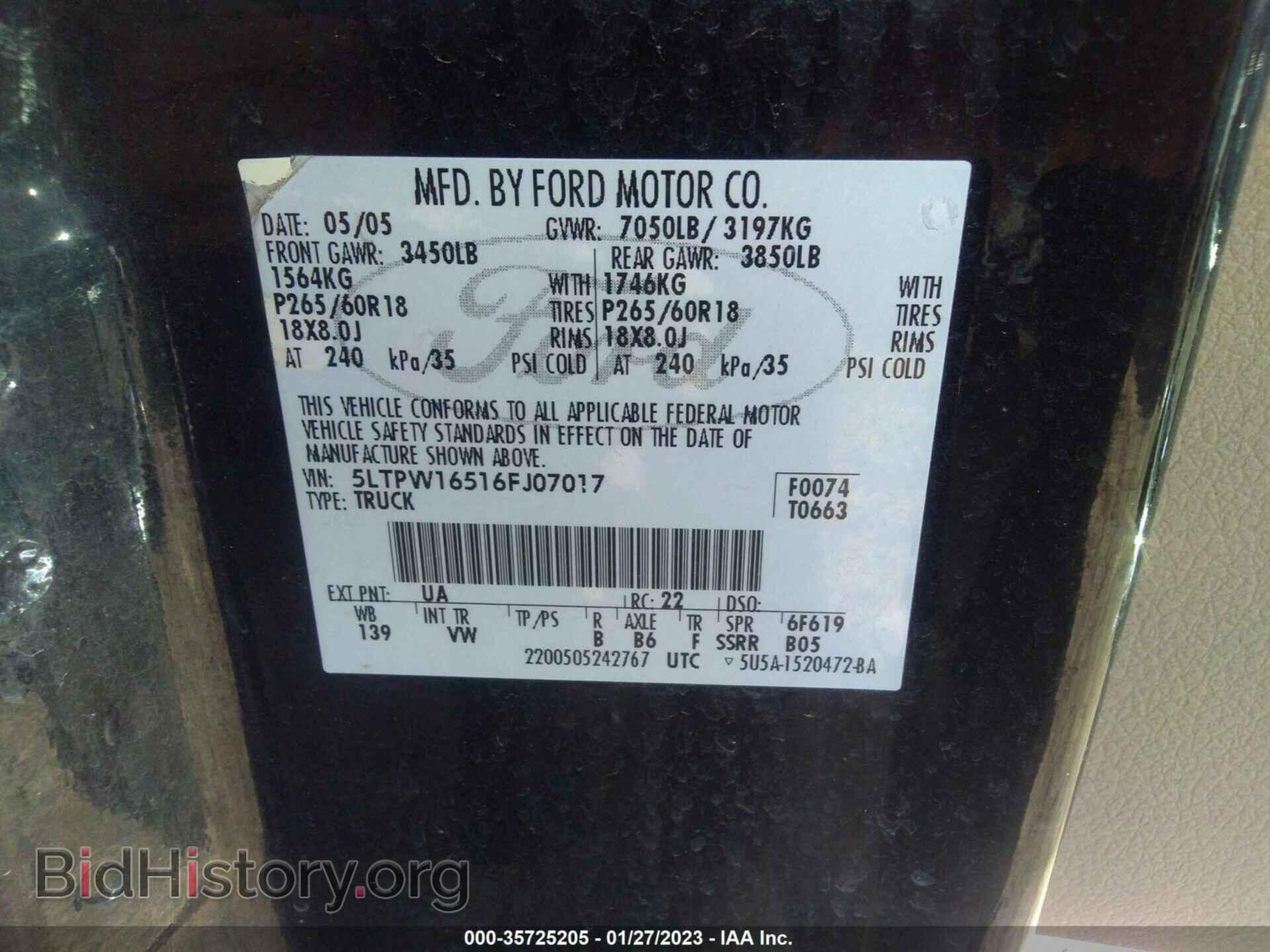 2006 LINCOLN MARK LT - VIN: 5LTPW16516FJ07017 - Фото 9