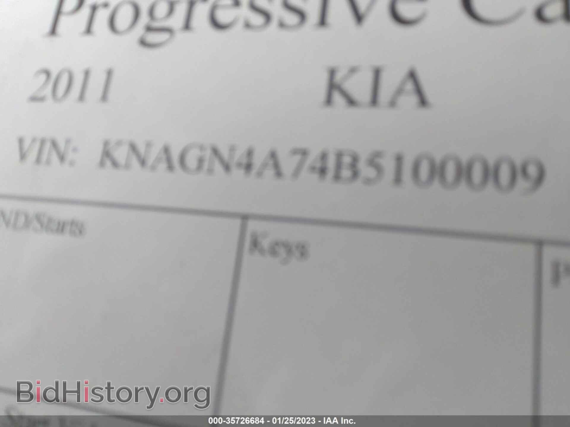 2011 KIA OPTIMA - VIN: KNAGN4A74B5100009 - Фото 9