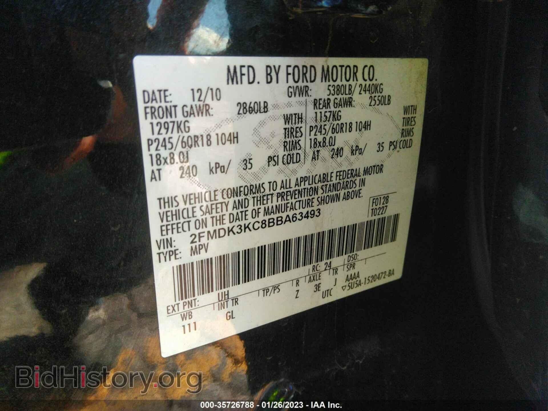 2011 FORD EDGE - VIN: 2FMDK3KC8BBA63493 - Photo 9