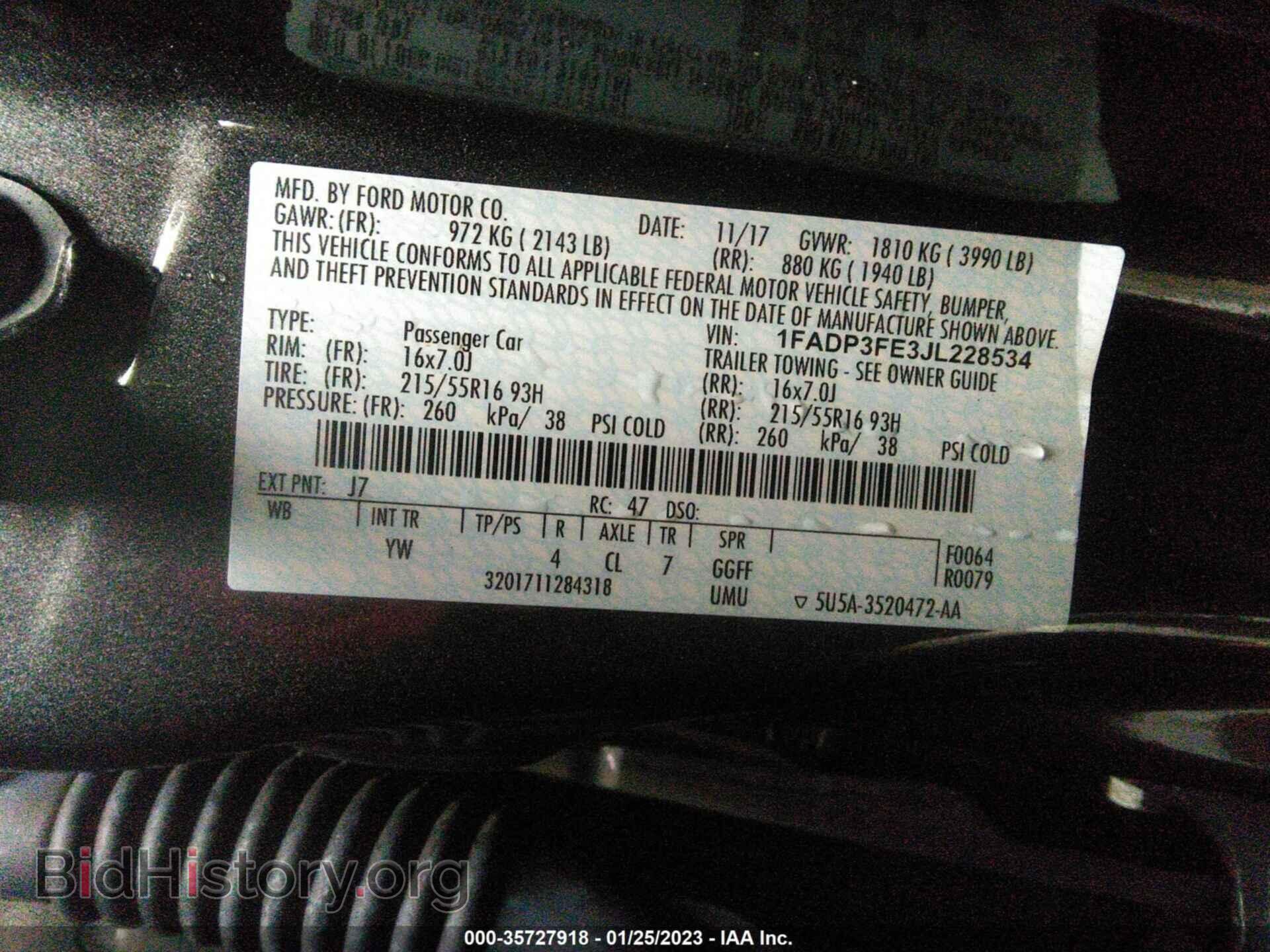 2018 FORD FOCUS - VIN: 1FADP3FE3JL228534 - Фото 9