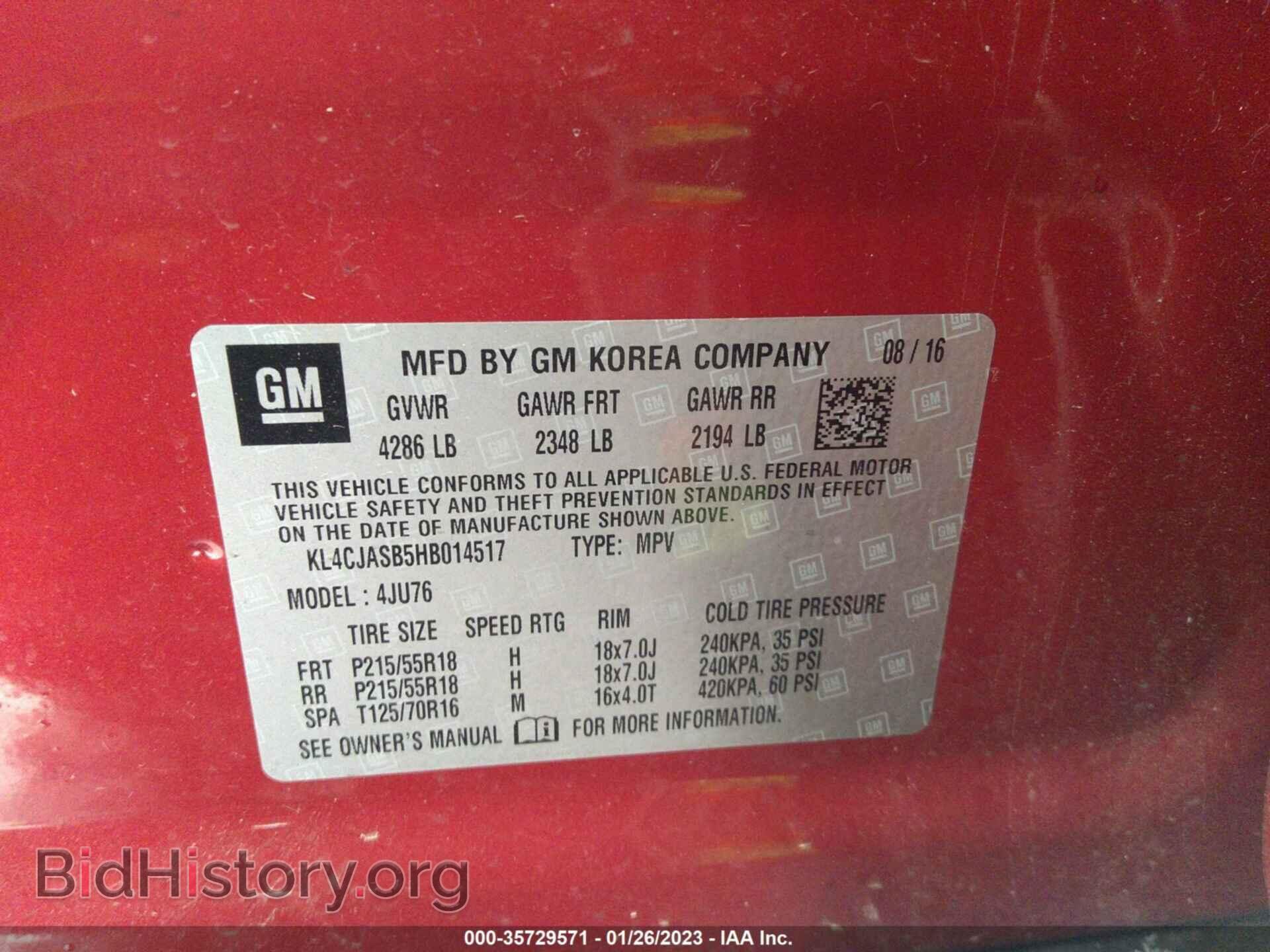 2017 BUICK ENCORE - VIN: KL4CJASB5HB014517 - Photo 9