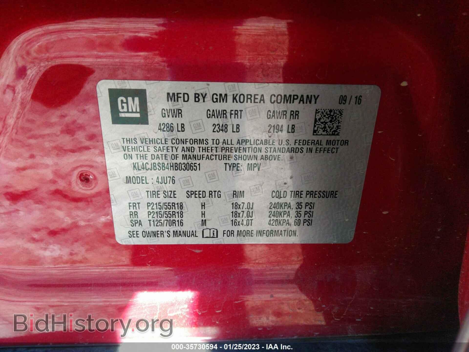 2017 BUICK ENCORE - VIN: KL4CJBSB4HB030651 - Фото 9