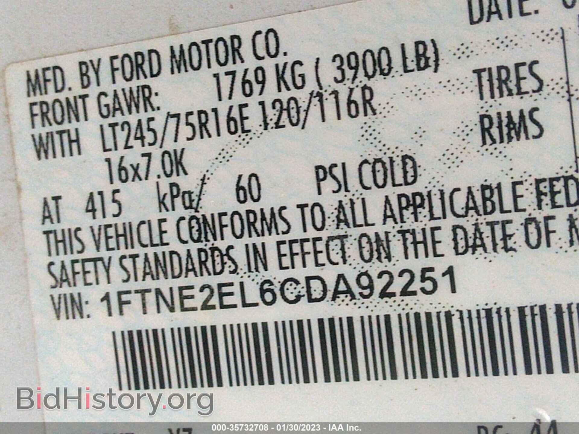 2012 FORD ECONOLINE CARGO VAN - VIN: 1FTNE2EL6CDA92251 - Фото 9