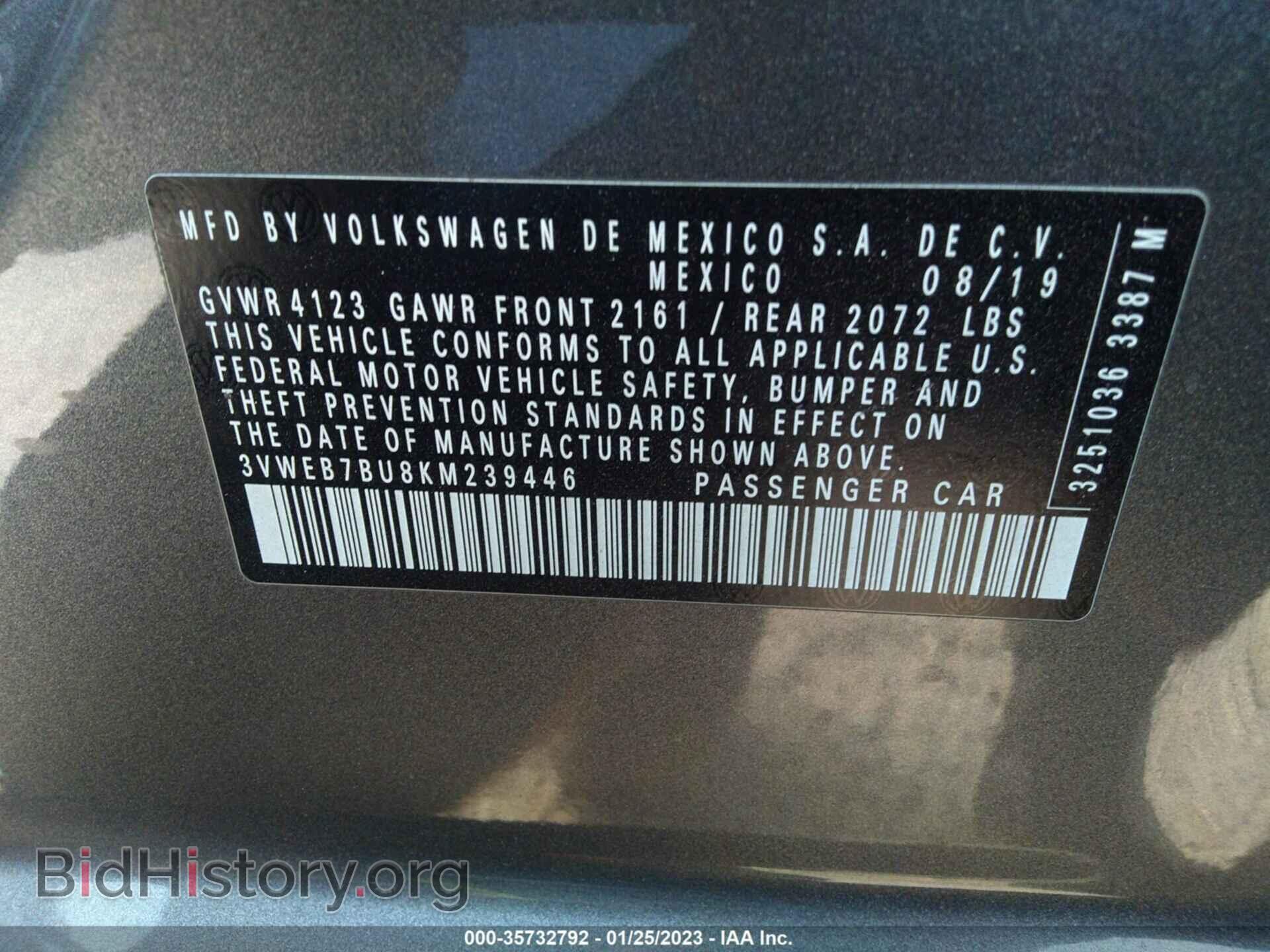 2019 VOLKSWAGEN JETTA - VIN: 3VWEB7BU8KM239446 - Фото 9