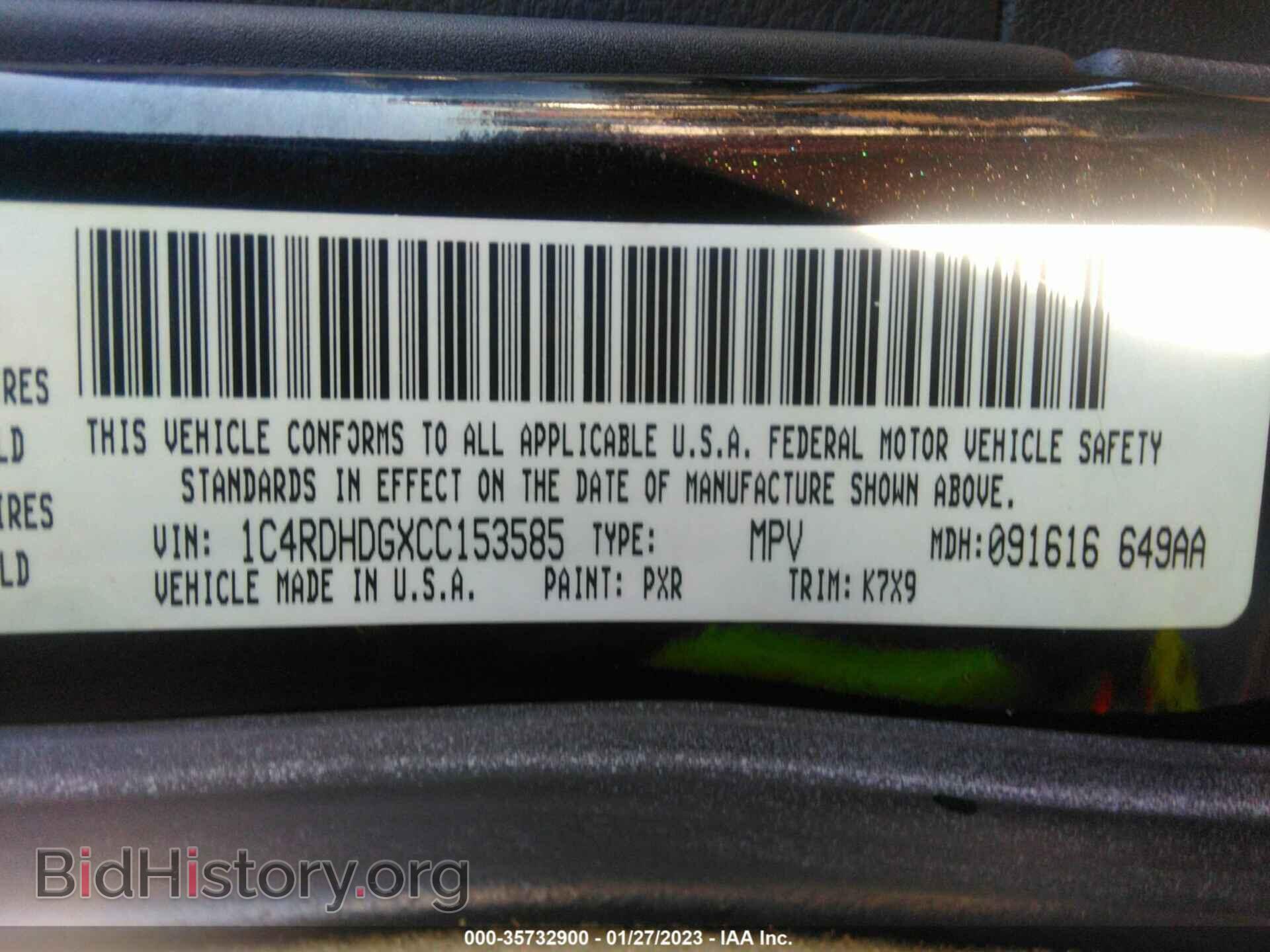 2012 DODGE DURANGO - VIN: 1C4RDHDGXCC153585 - Фото 9