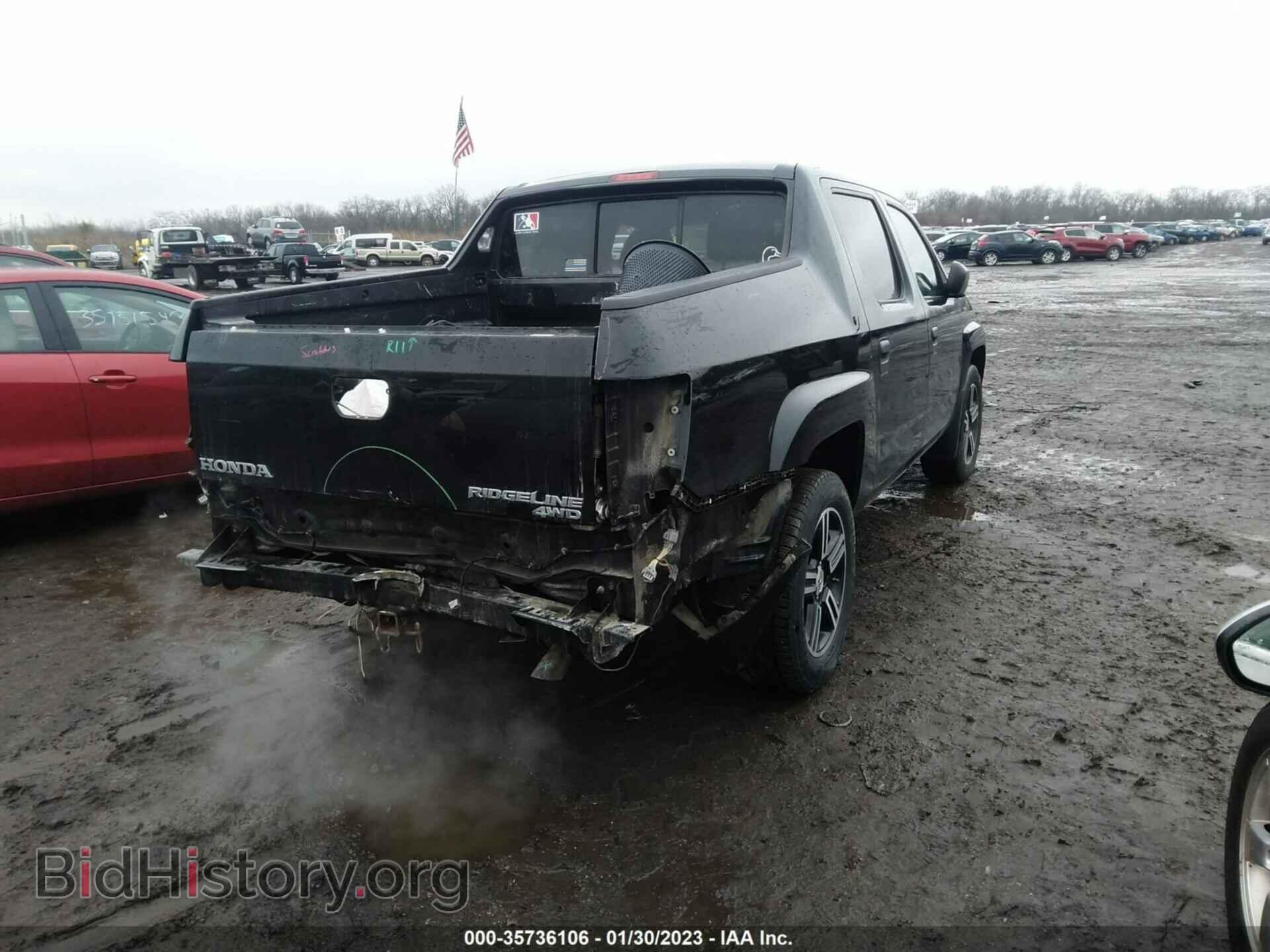 2014 HONDA RIDGELINE - VIN: 5FPYK1F7XEB003673 - Фото 4