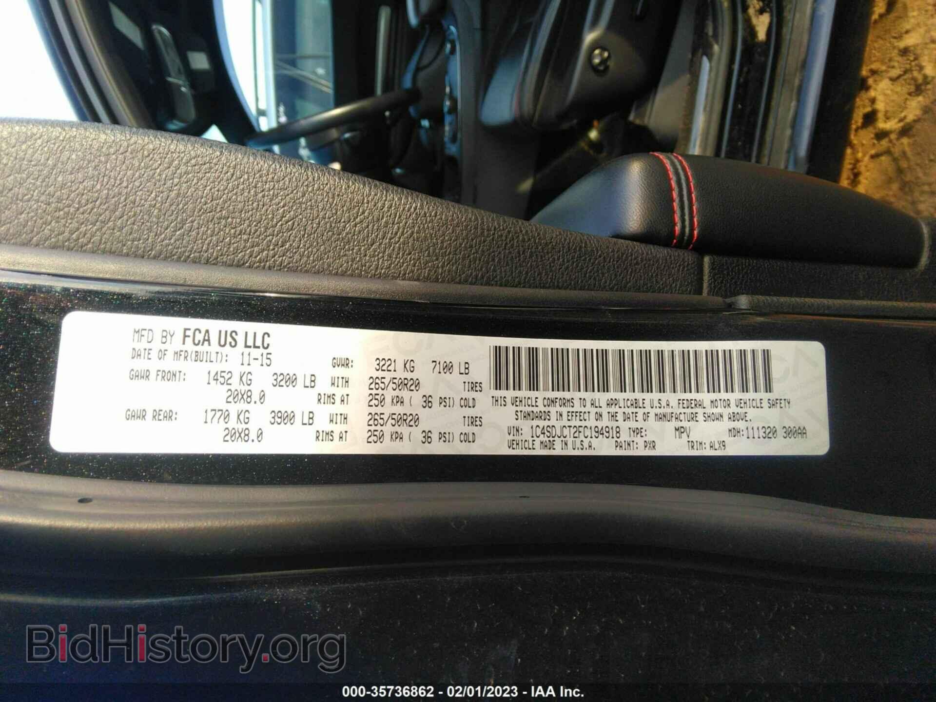 2015 DODGE DURANGO - VIN: 1C4SDJCT2FC194918 - Photo 9