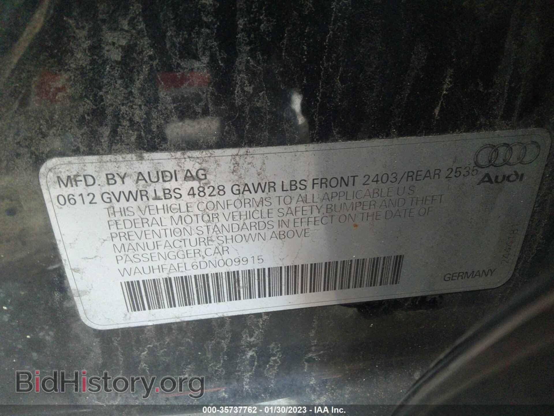 2013 AUDI A4 - VIN: WAUHFAFL6DN009915 - Фото 9
