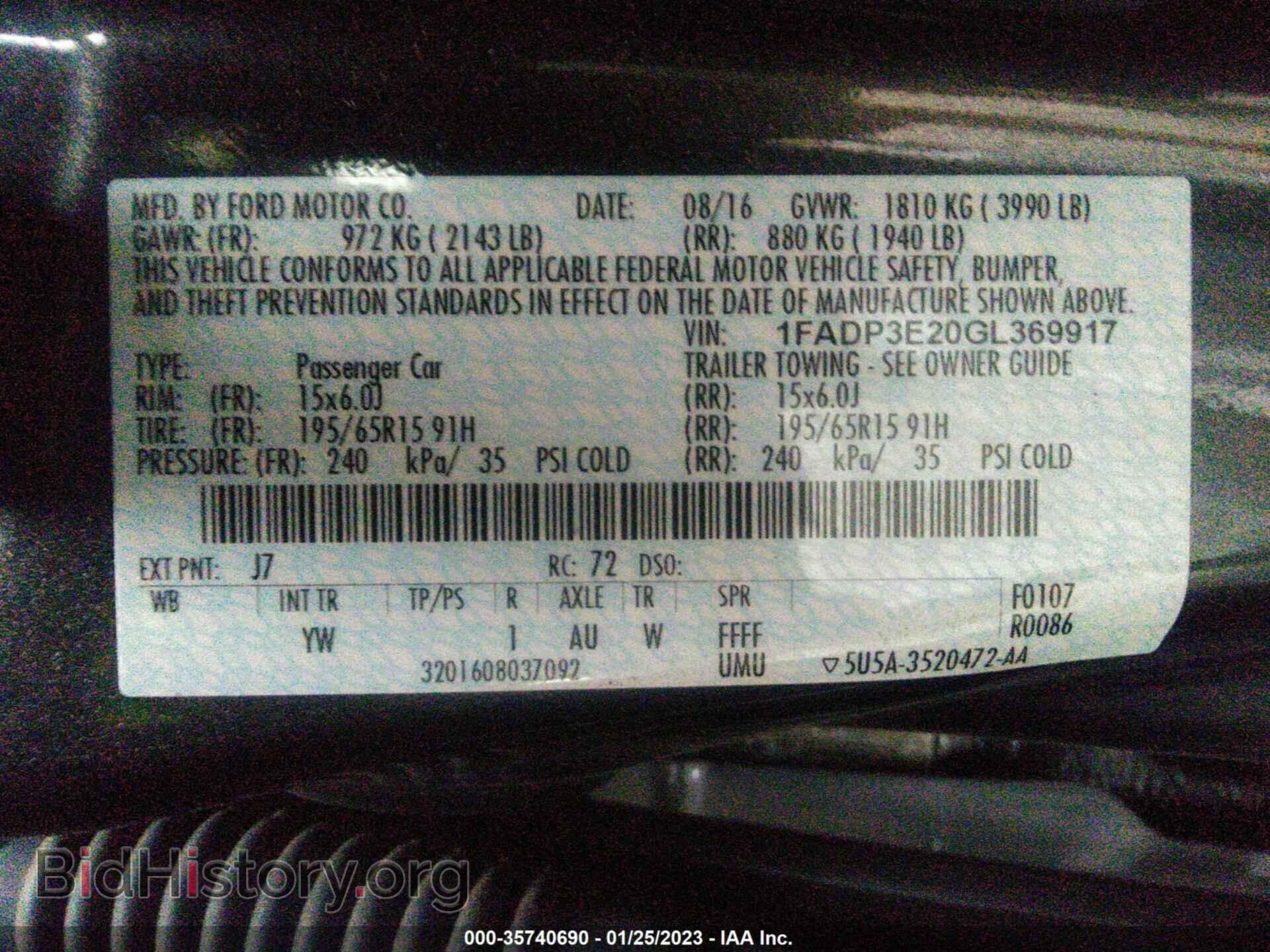 2016 FORD FOCUS - VIN: 1FADP3E20GL369917 - Photo 9