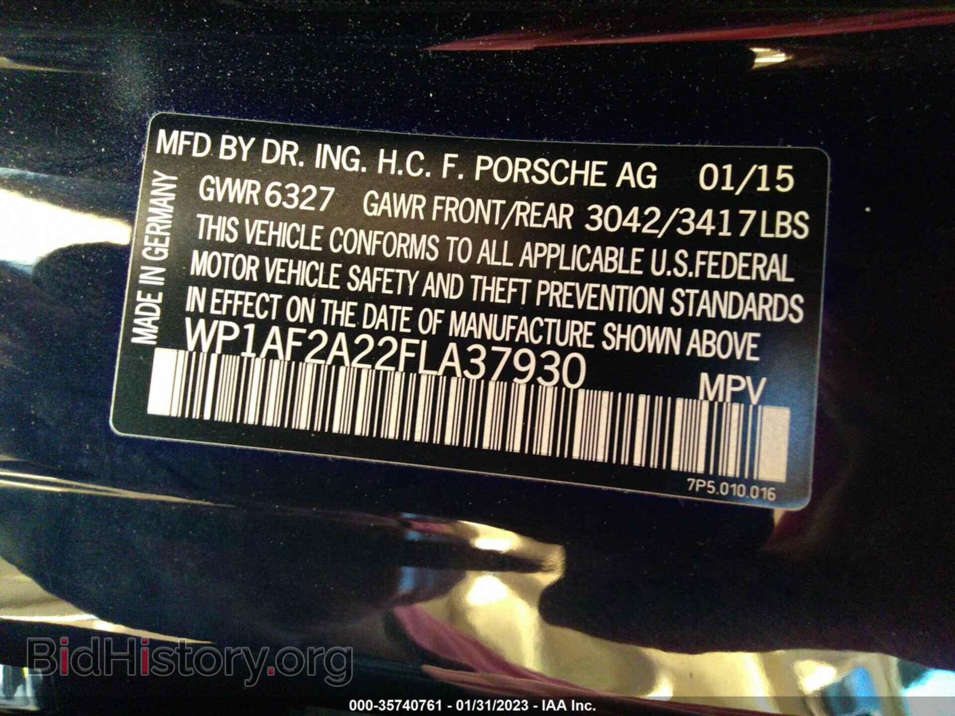 2015 PORSCHE CAYENNE - VIN: WP1AF2A22FLA37930 - Фото 9