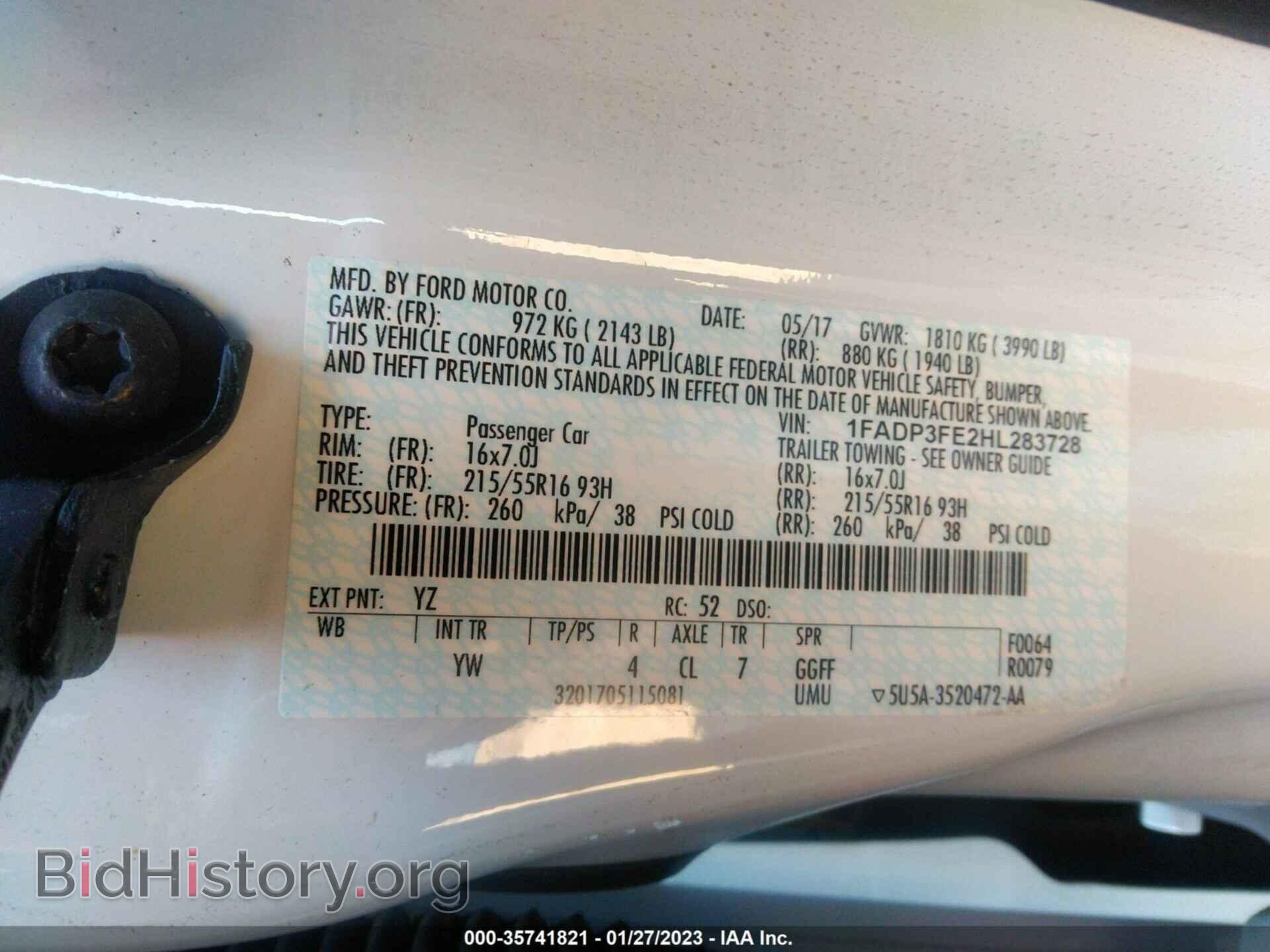 2017 FORD FOCUS - VIN: 1FADP3FE2HL283728 - Фото 9