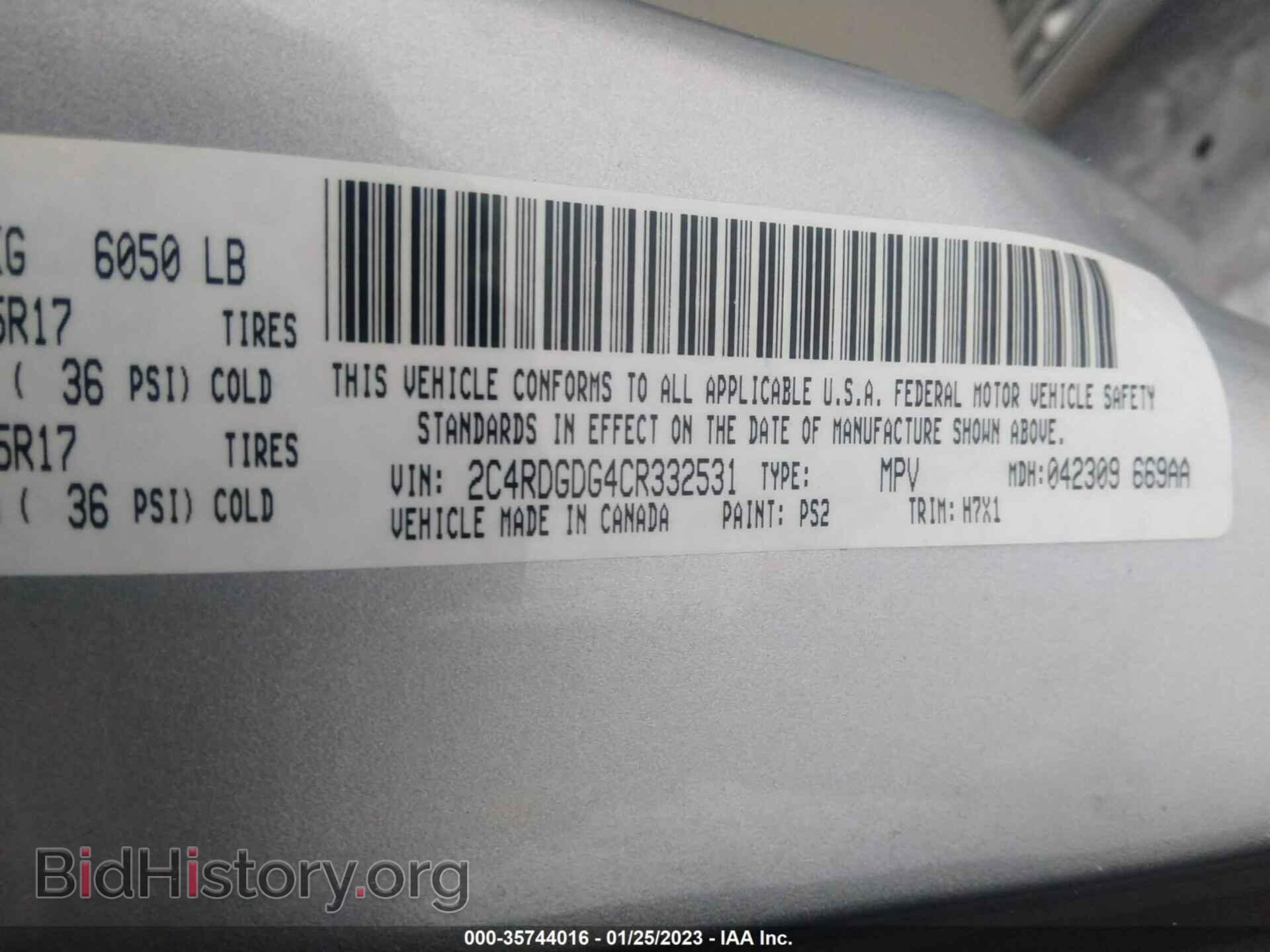 2012 DODGE GRAND CARAVAN - VIN: 2C4RDGDG4CR332531 - Фото 9