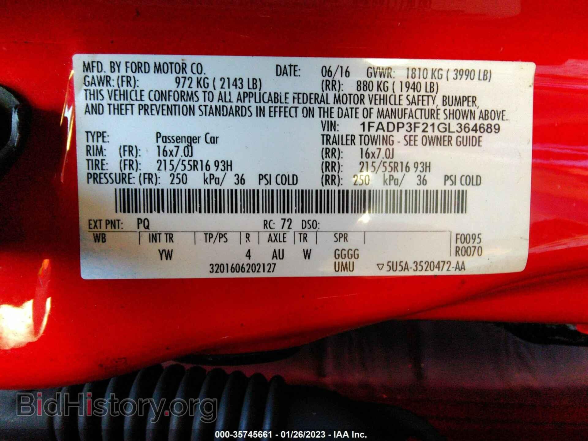 2016 FORD FOCUS - VIN: 1FADP3F21GL364689 - Photo 9