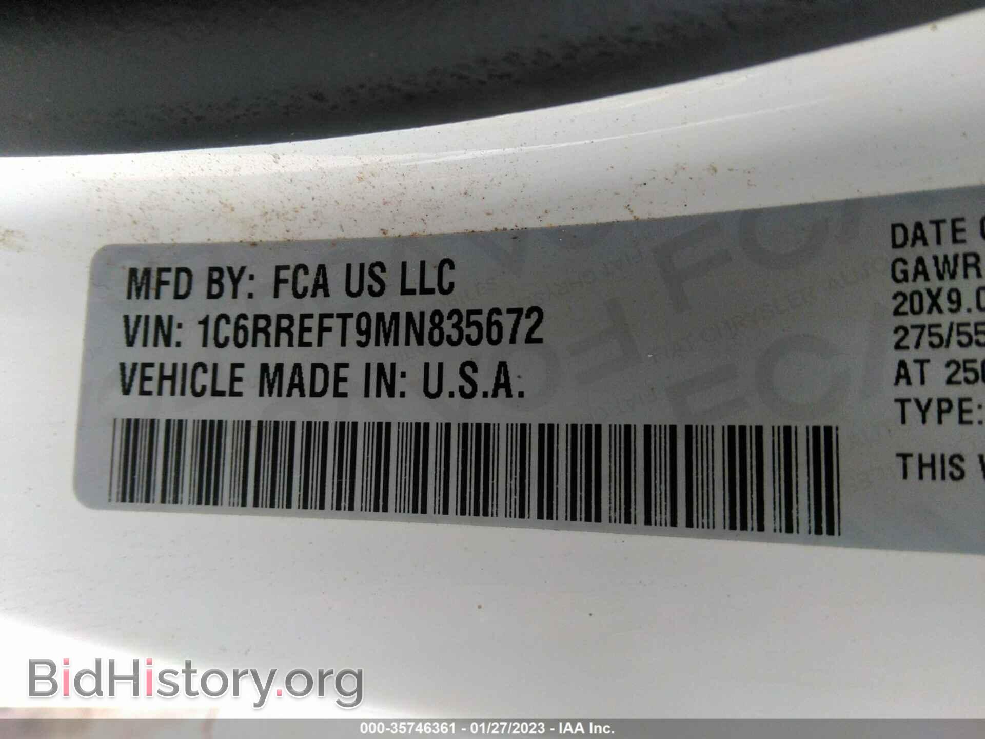 2021 RAM 1500 - VIN: 1C6RREFT9MN835672 - Photo 9