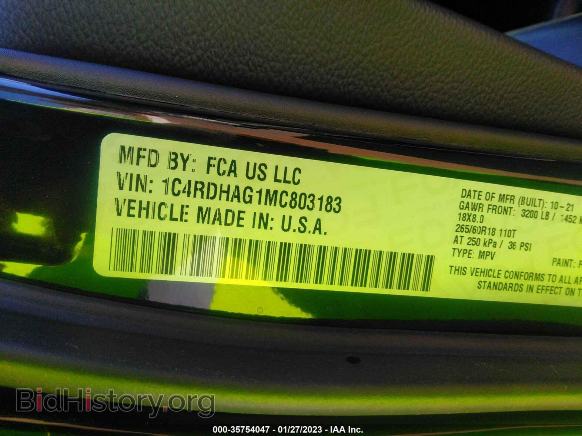 2021 DODGE DURANGO - VIN: 1C4RDHAG1MC803183 - Photo 9