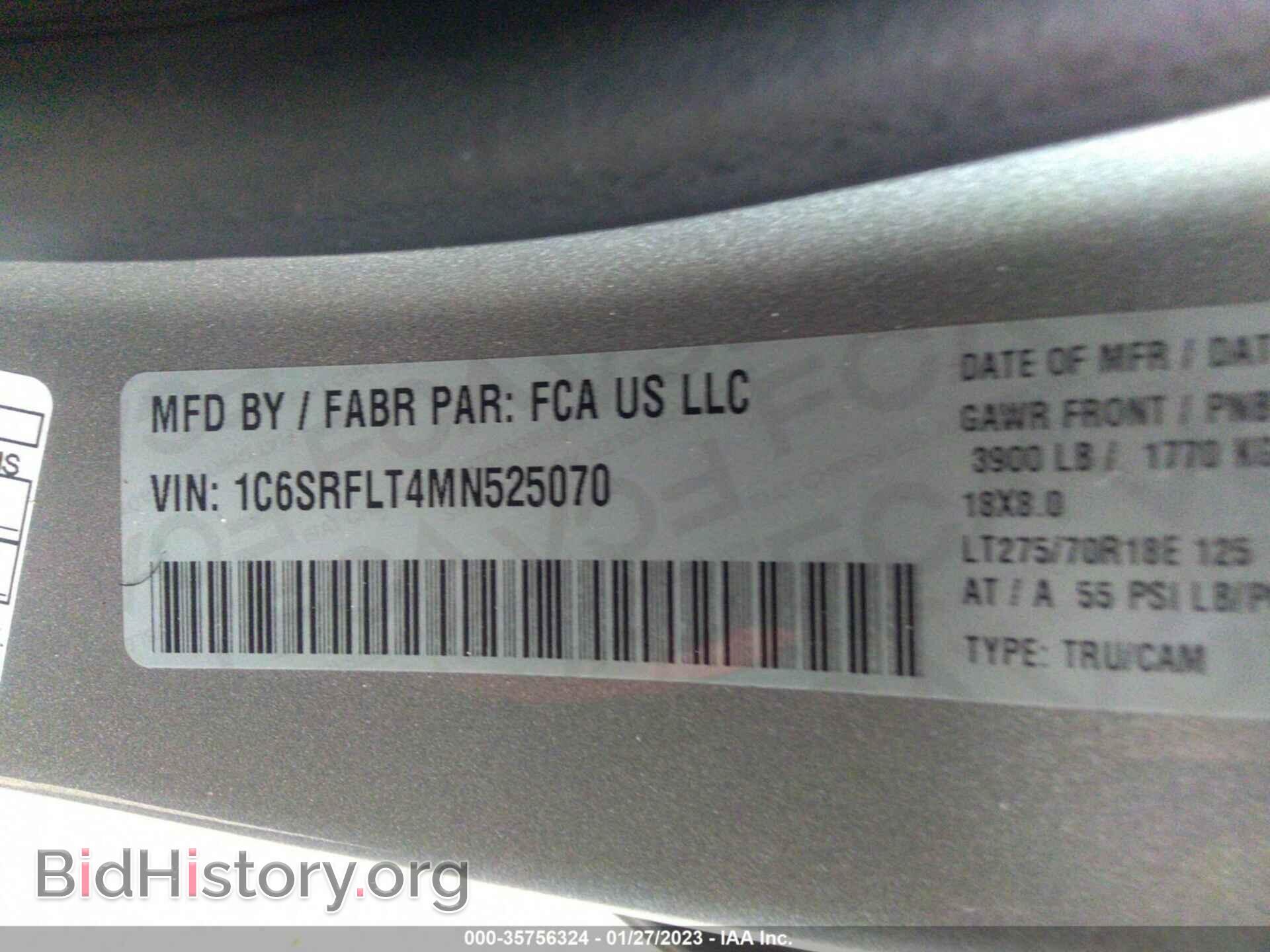 2021 RAM 1500 - VIN: 1C6SRFLT4MN525070 - Photo 9