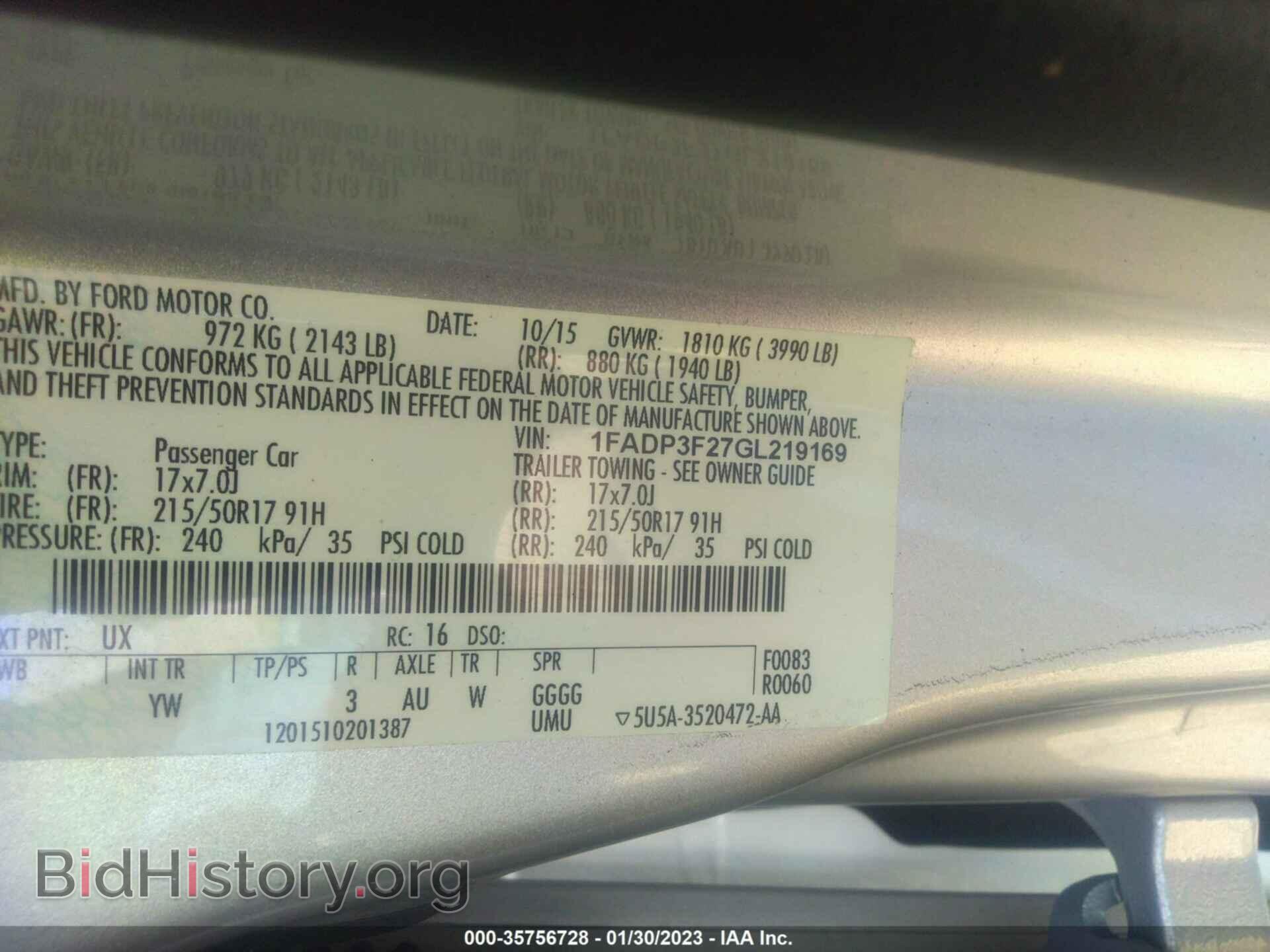 2016 FORD FOCUS - VIN: 1FADP3F27GL219169 - Photo 9