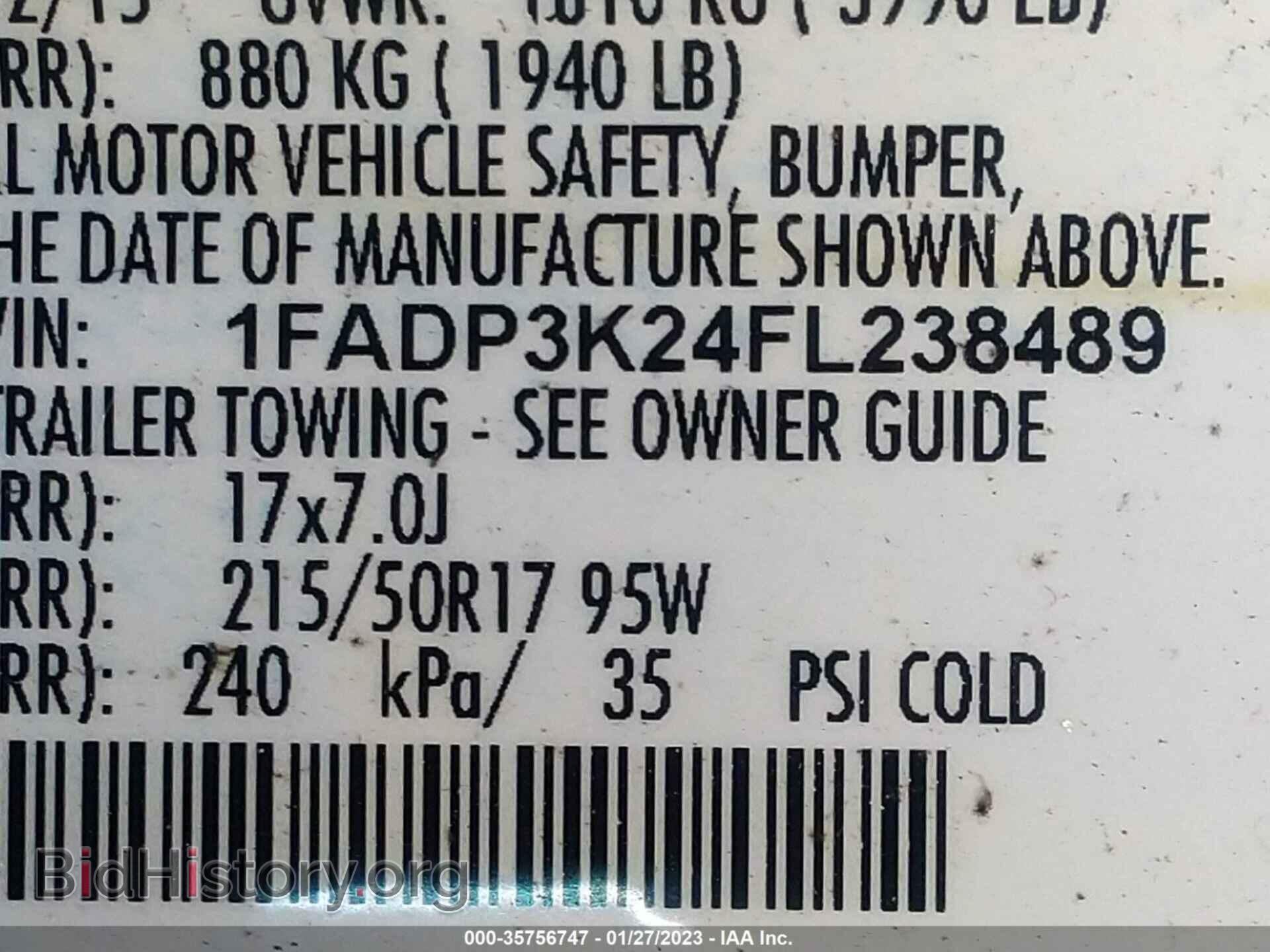 2015 FORD FOCUS - VIN: 1FADP3K24FL238489 - Photo 9