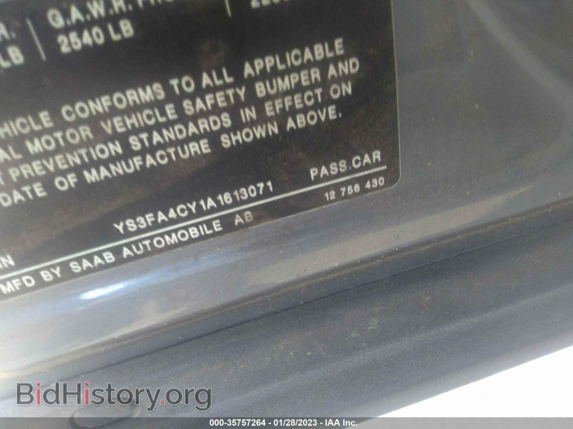 2010 SAAB 9-3 - VIN: YS3FA4CY1A1613071 - Фото 9