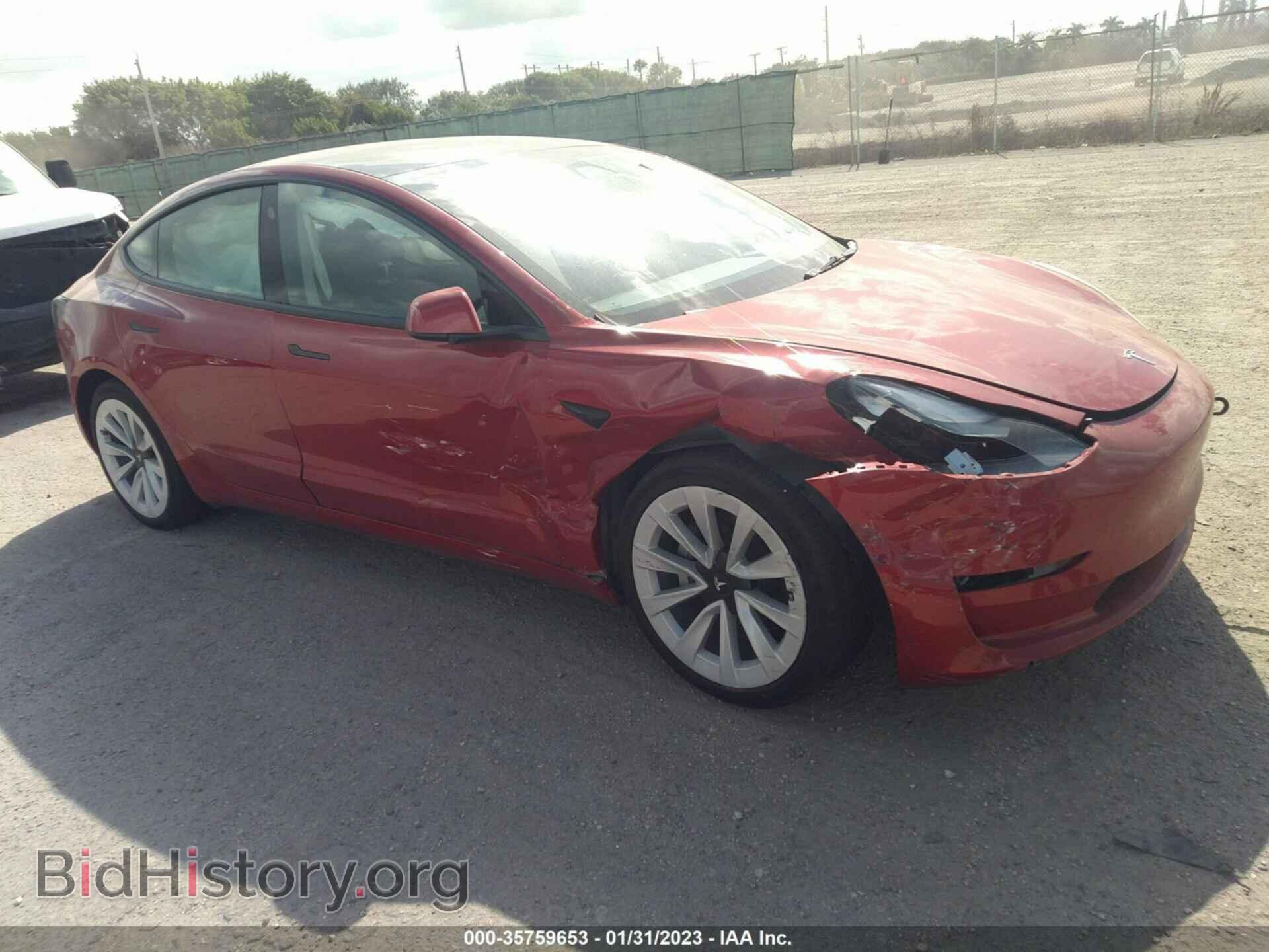 Фотография 5YJ3E1EB4NF105051 - TESLA MODEL 3 2022