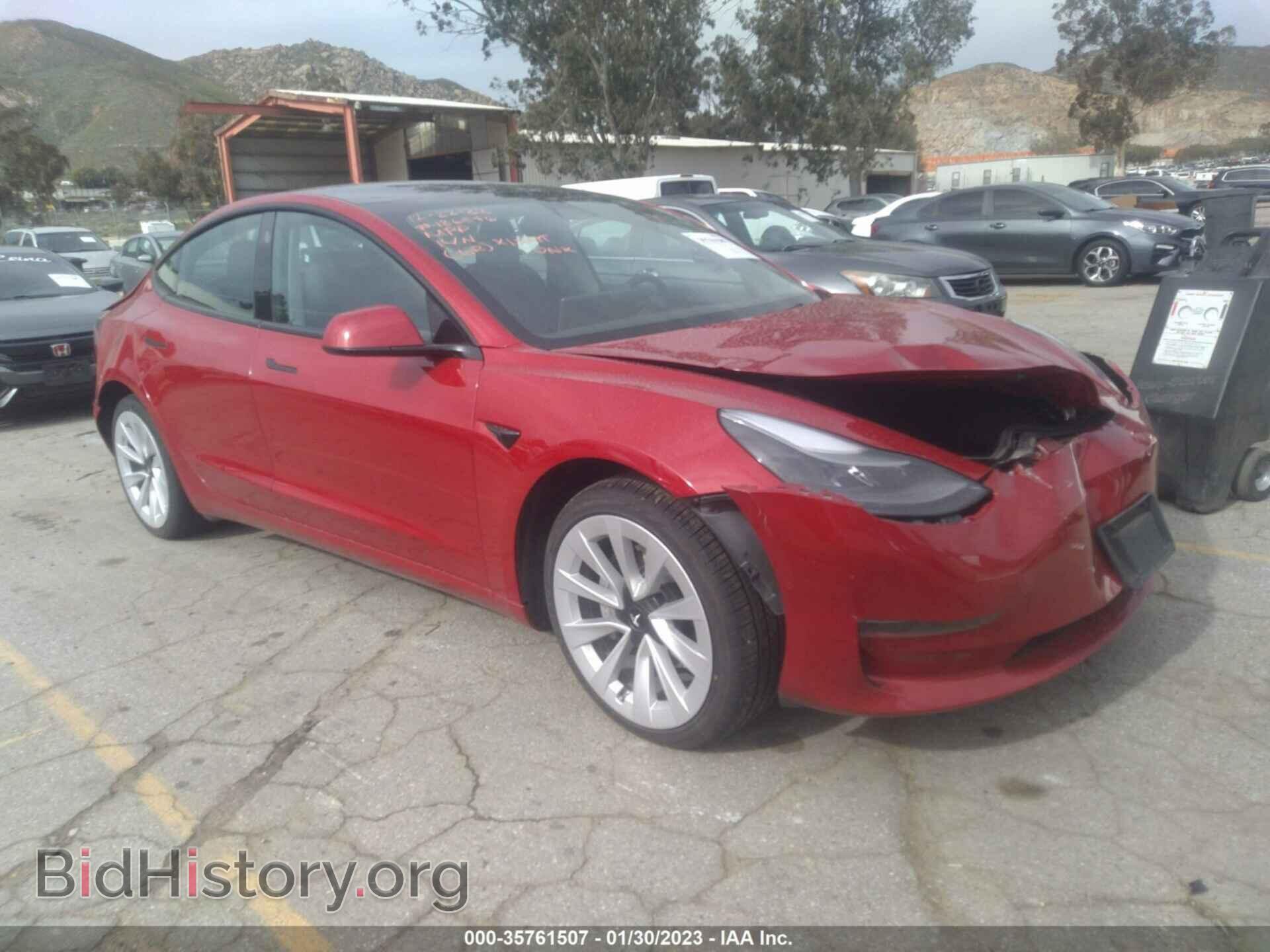 Photo 5YJ3E1EA5NF122626 - TESLA MODEL 3 2022
