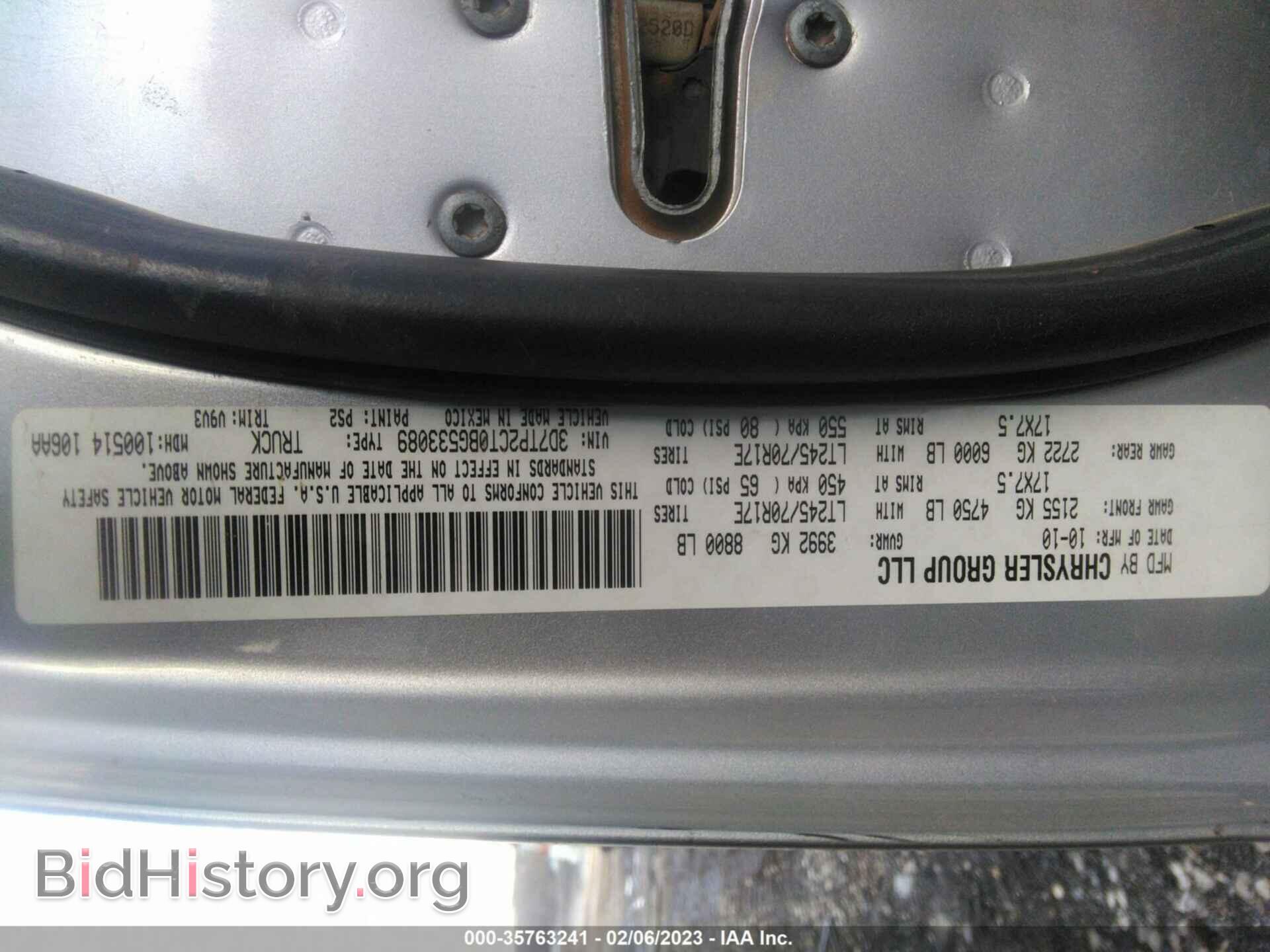 2011 RAM 2500 - VIN: 3D7TP2CT0BG533089 - Photo 9