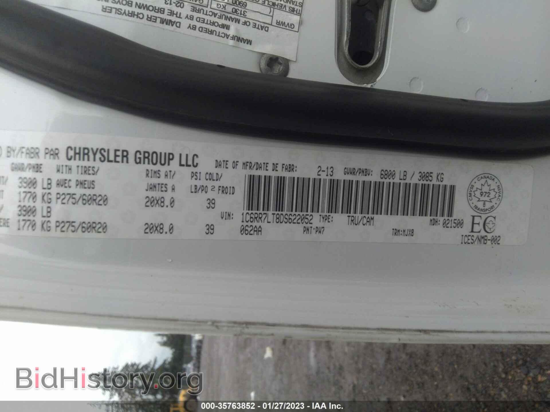 2013 RAM 1500 - VIN: 1C6RR7LT8DS622052 - Фото 9