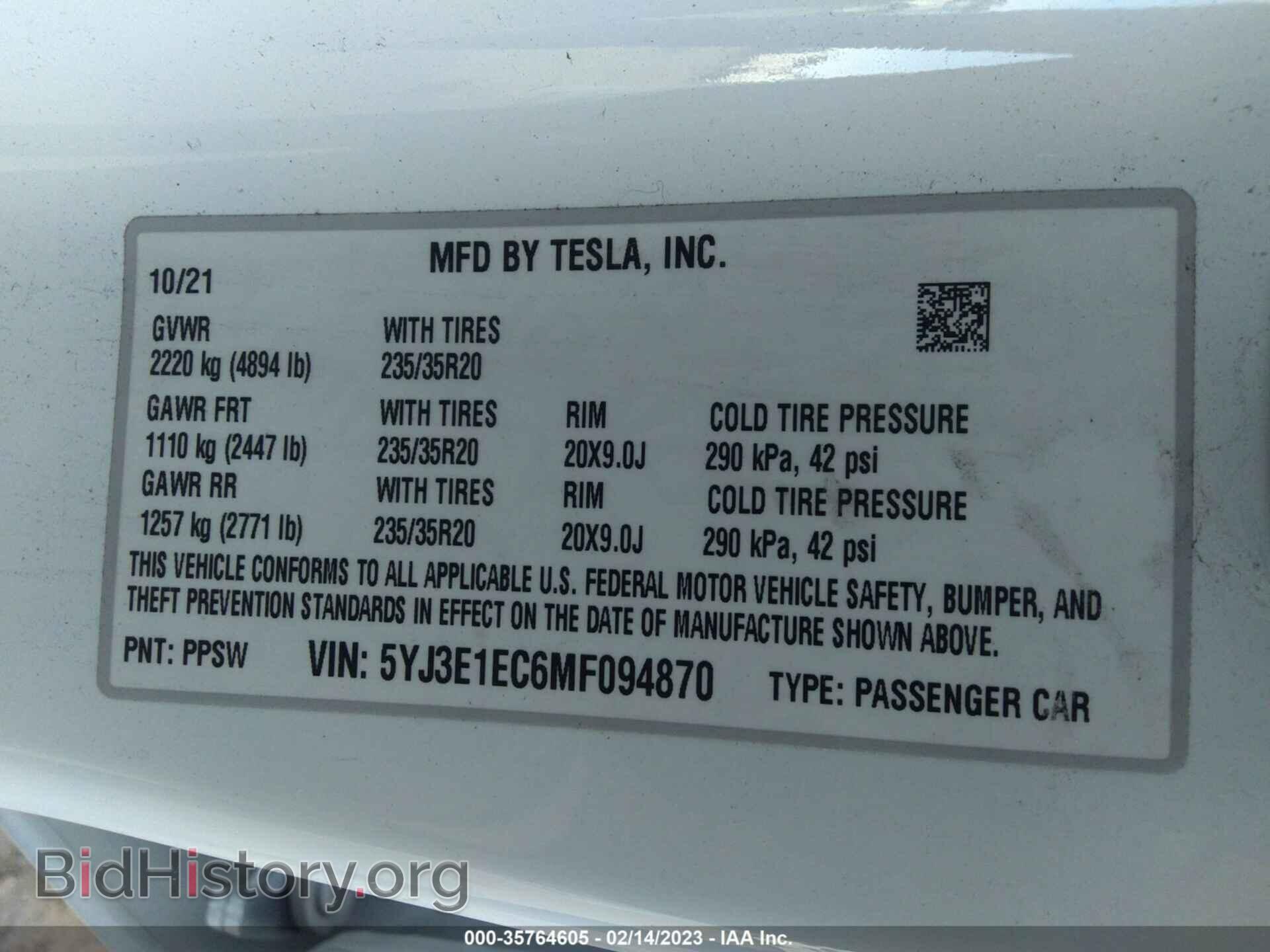 2021 TESLA MODEL 3 - VIN: 5YJ3E1EC6MF094870 - Photo 9