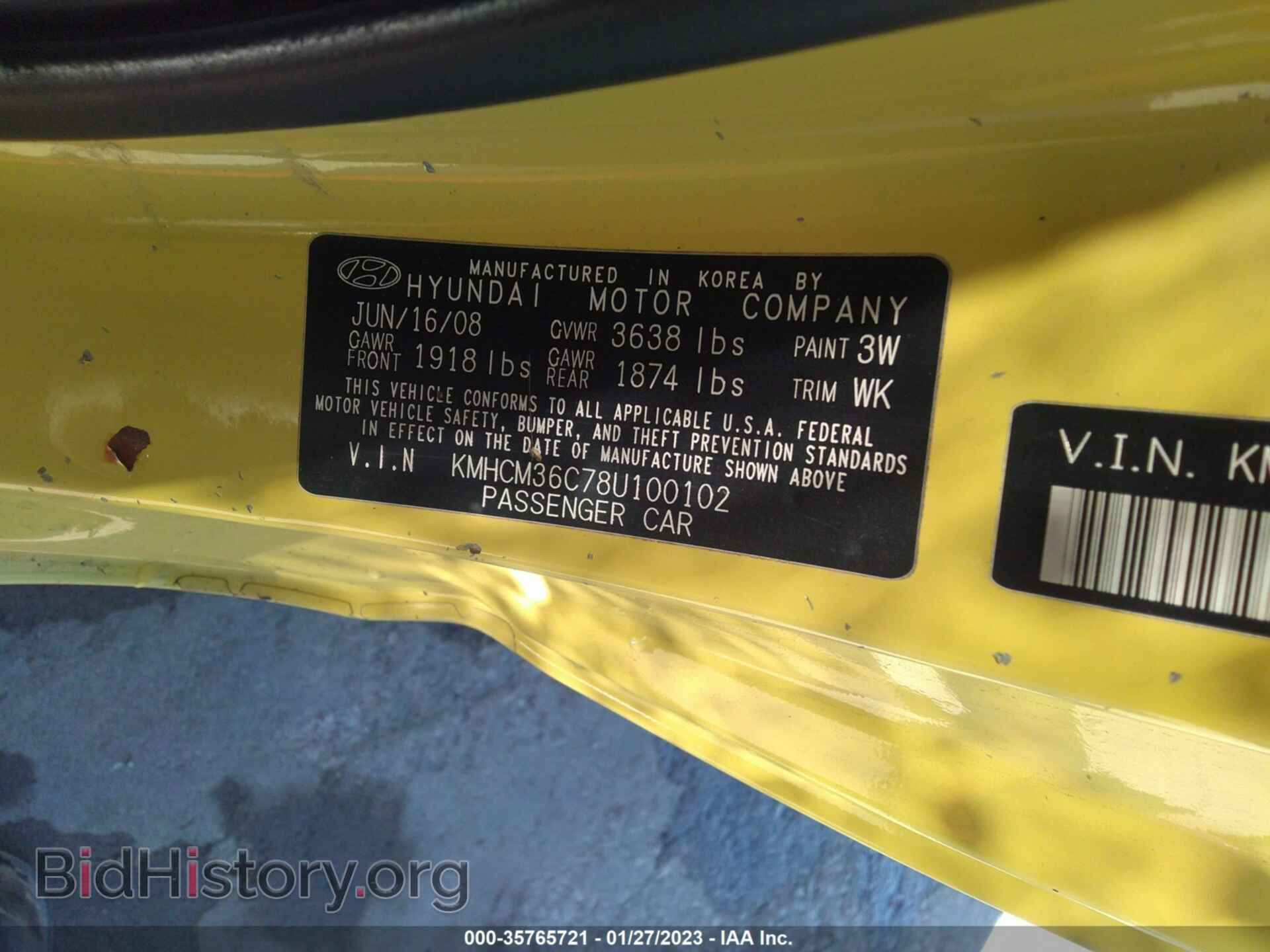 2008 HYUNDAI ACCENT - VIN: KMHCM36C78U100102 - Фото 9
