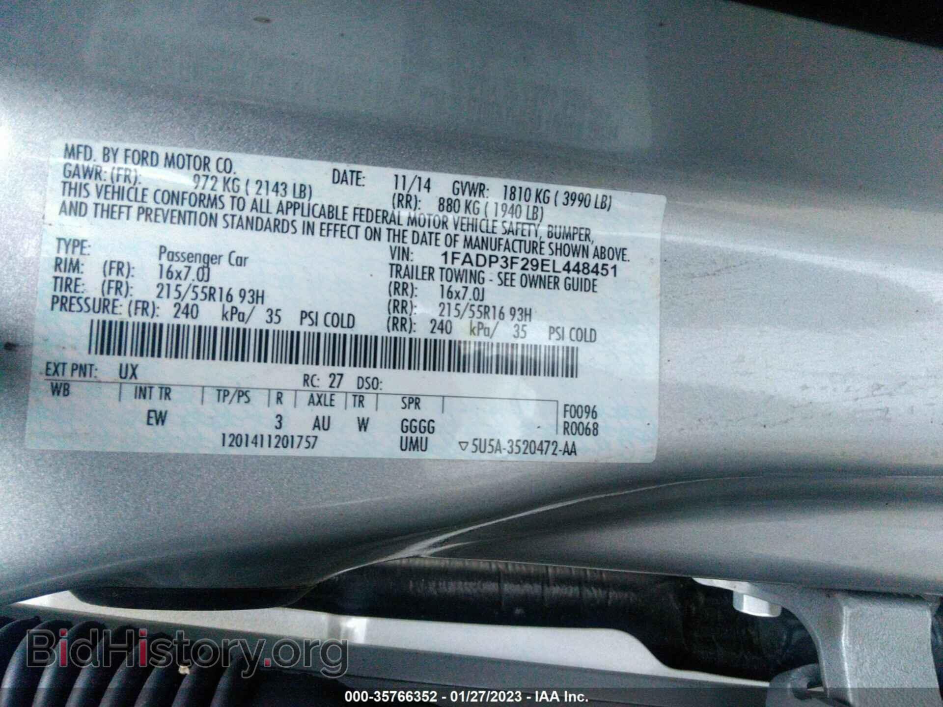 2014 FORD FOCUS - VIN: 1FADP3F29EL448451 - Photo 9