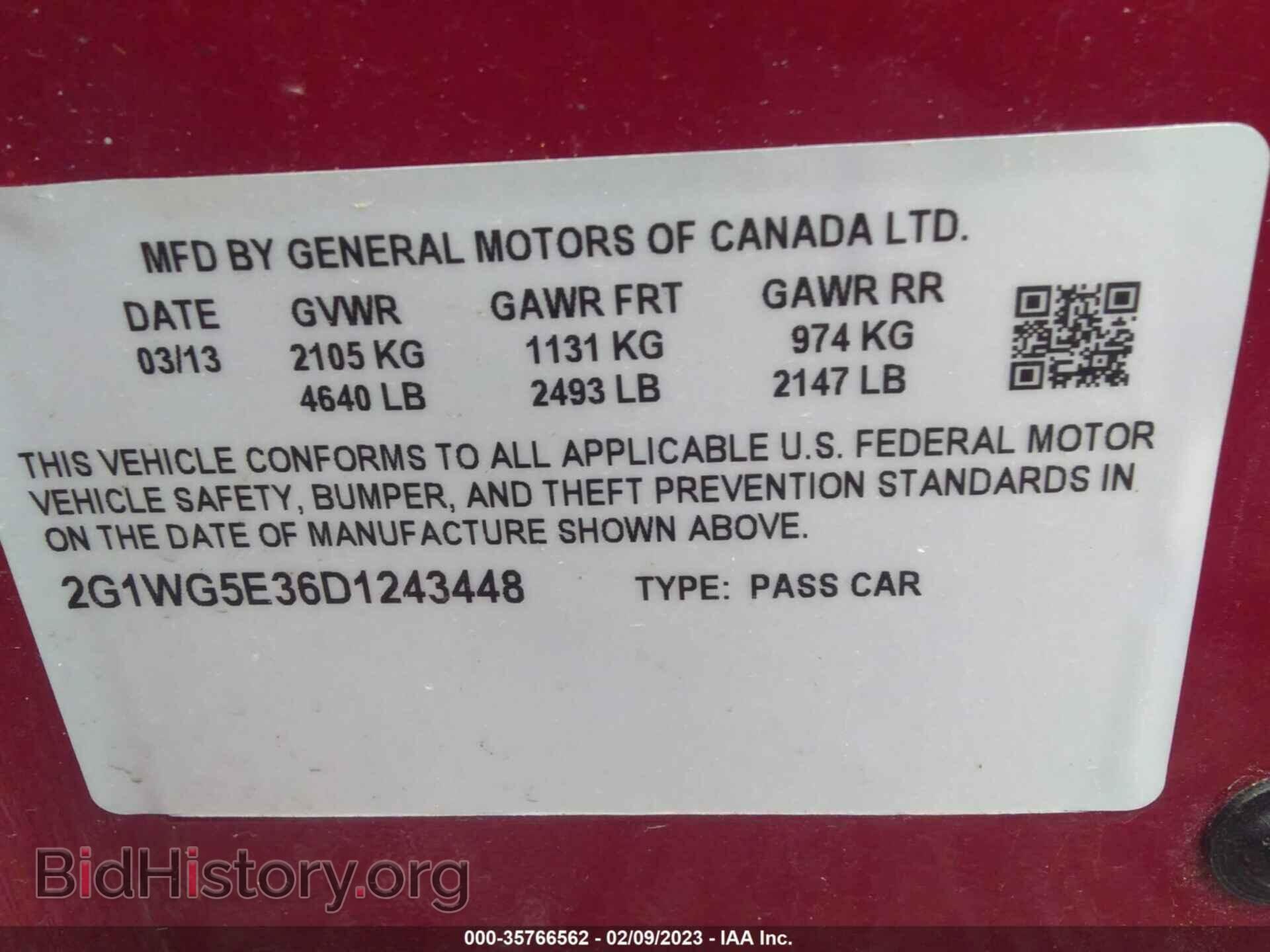 2013 CHEVROLET IMPALA - VIN: 2G1WG5E36D1243448 - Фото 9