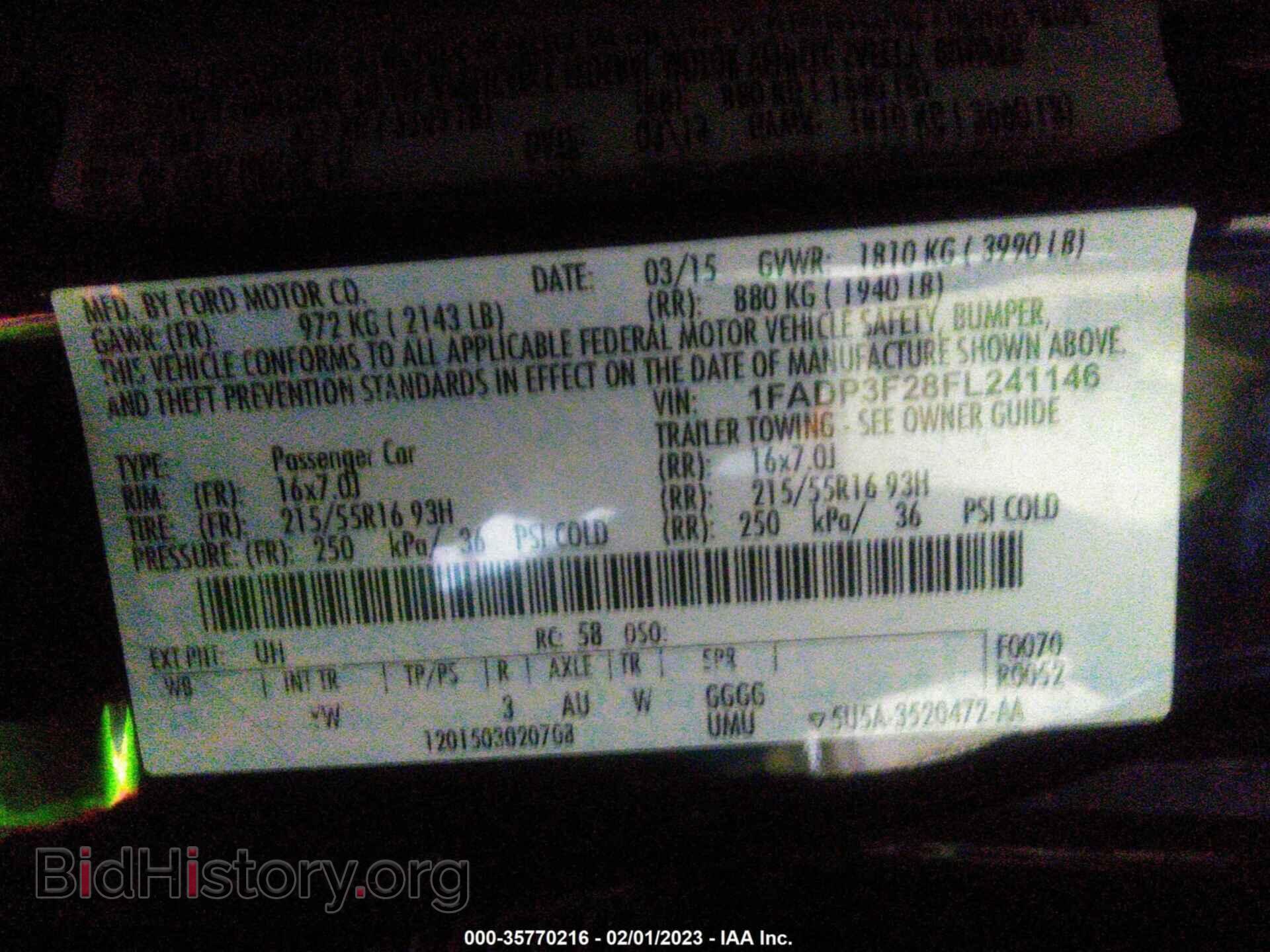 2015 FORD FOCUS - VIN: 1FADP3F28FL241146 - Фото 9
