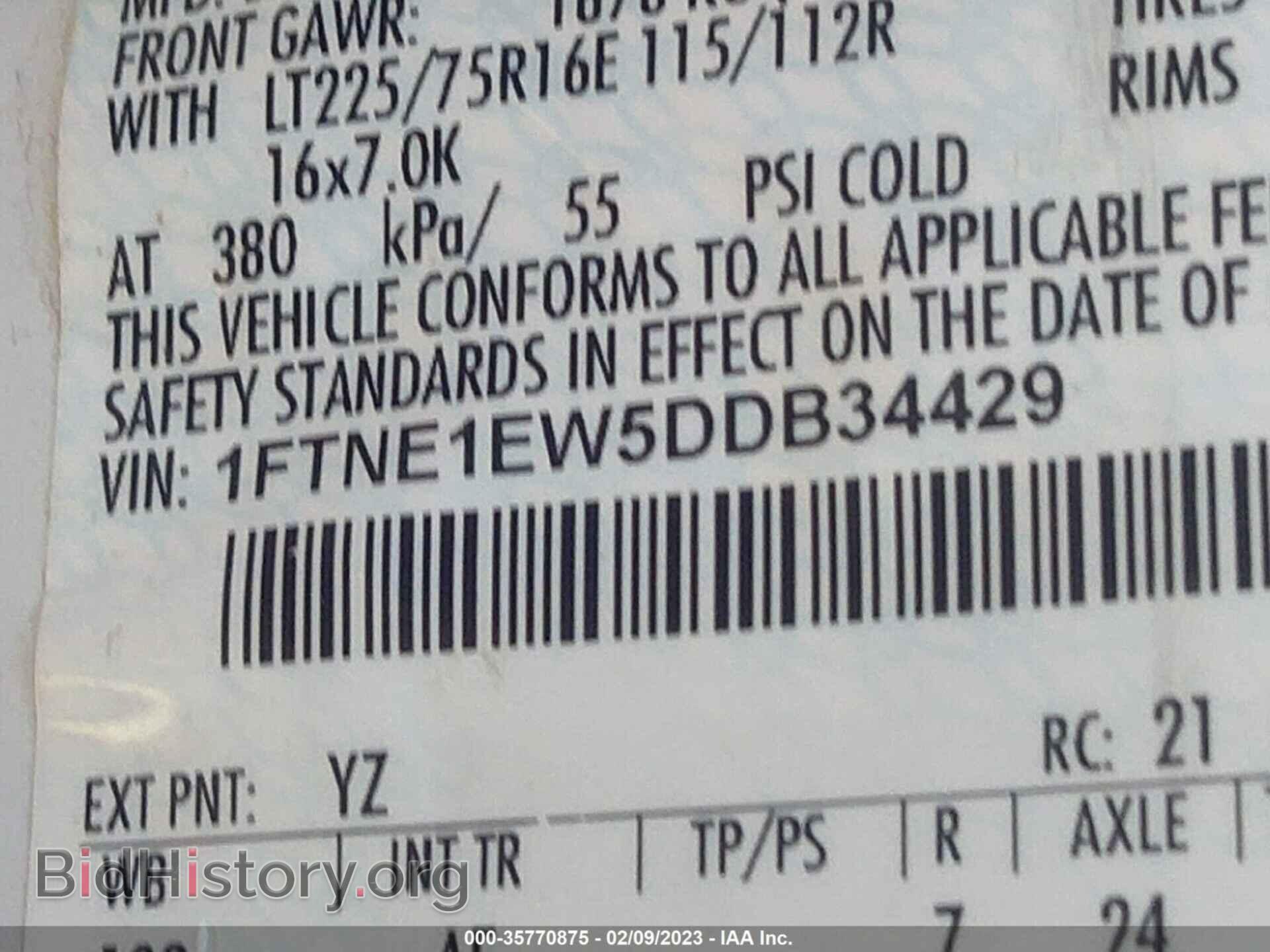 2013 FORD ECONOLINE CARGO VAN - VIN: 1FTNE1EW5DDB34429 - Фото 9