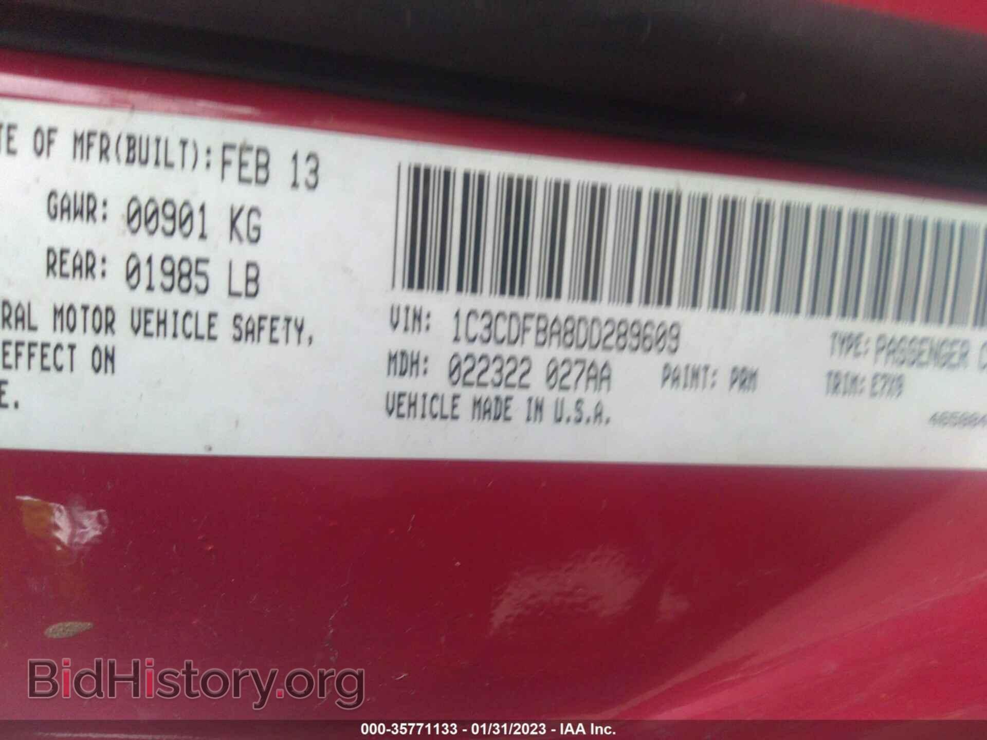 2013 DODGE DART - VIN: 1C3CDFBA8DD289609 - Photo 9