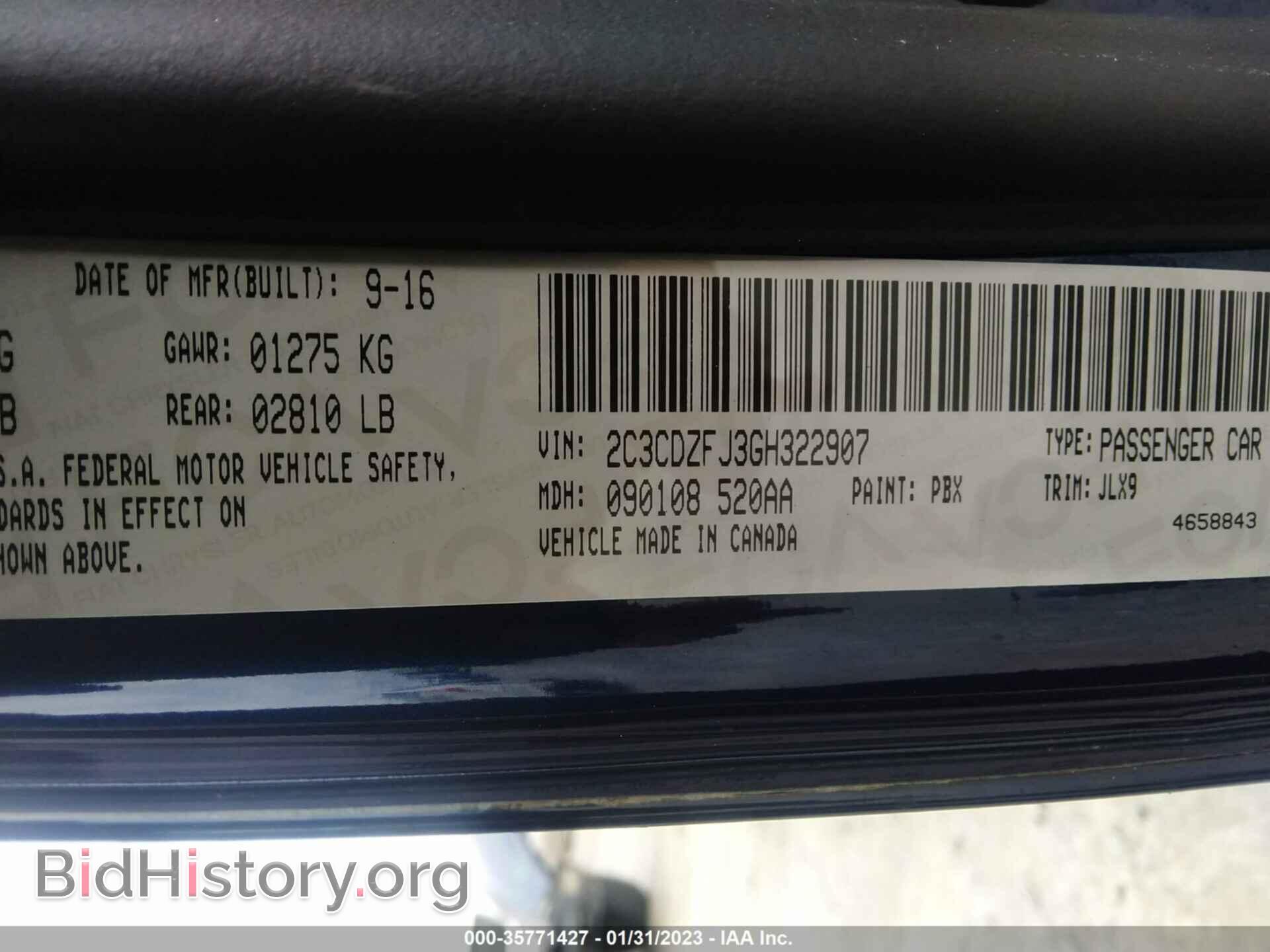 2016 DODGE CHALLENGER - VIN: 2C3CDZFJ3GH322907 - Photo 9