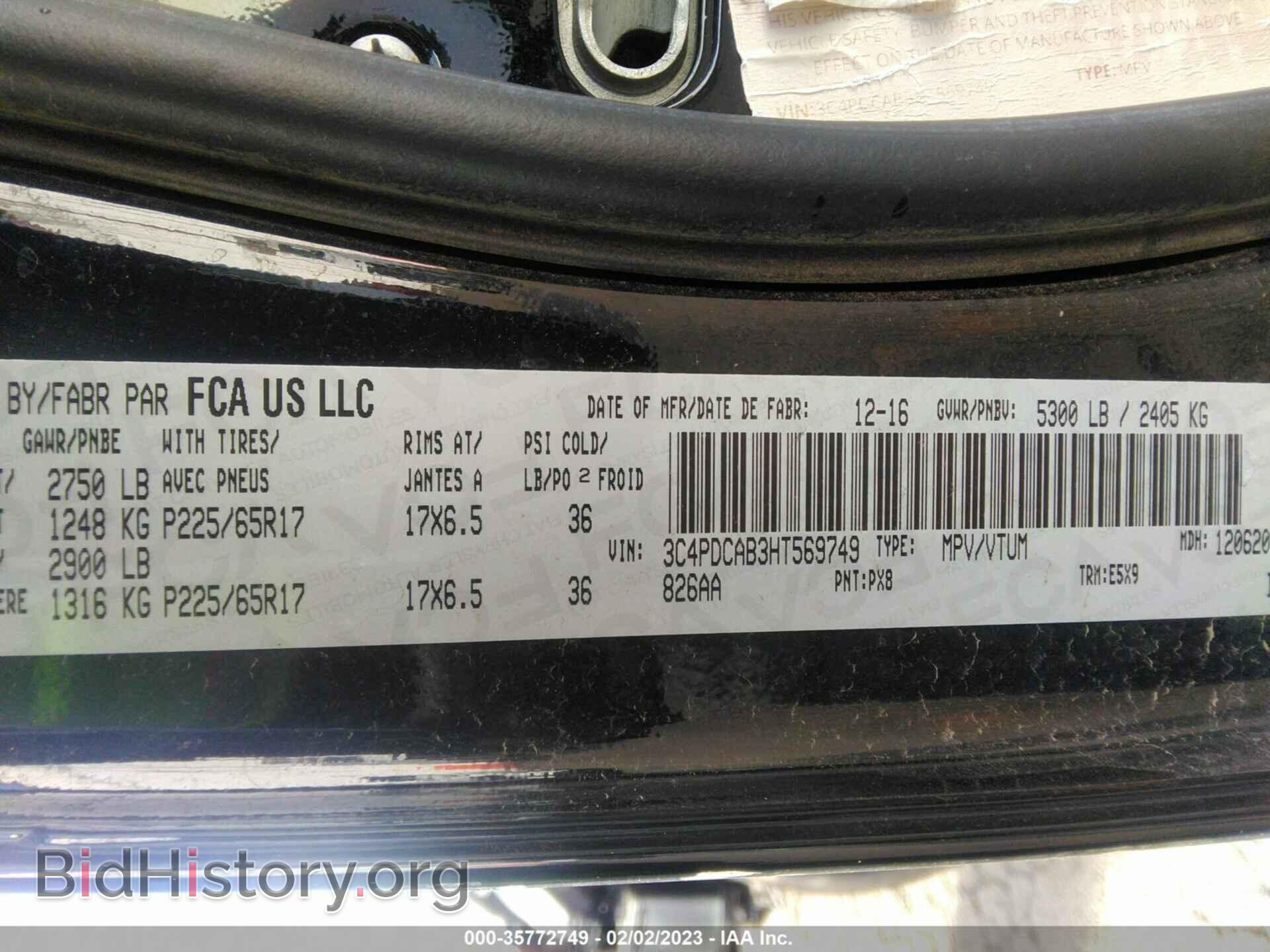 2017 DODGE JOURNEY - VIN: 3C4PDCAB3HT569749 - Photo 9