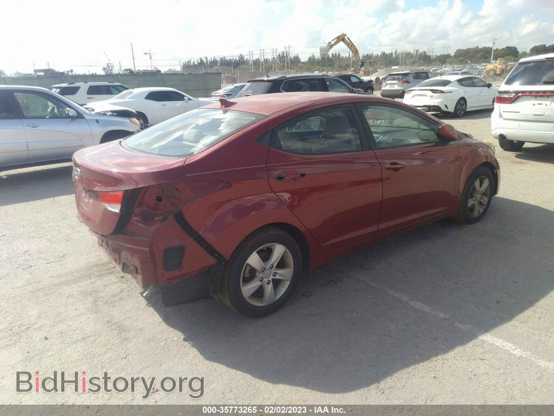 2012 HYUNDAI ELANTRA - VIN: KMHDH4AEXCU344973 - Фото 4
