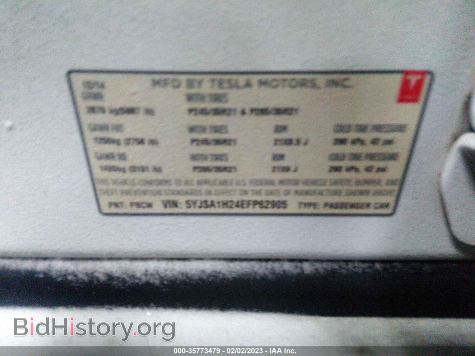 2014 TESLA MODEL S - VIN: 5YJSA1H24EFP62905 - Photo 9