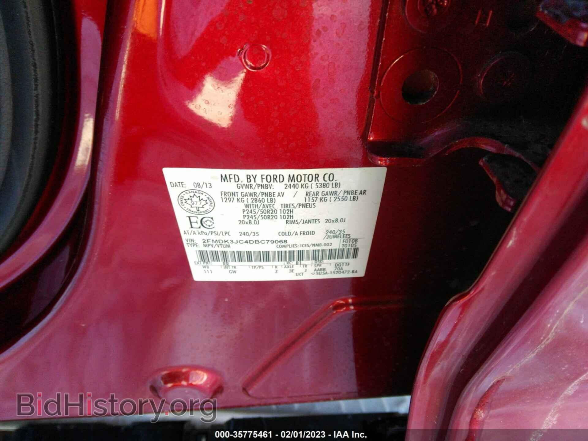 2013 FORD EDGE - VIN: 2FMDK3JC4DBC79068 - Photo 9