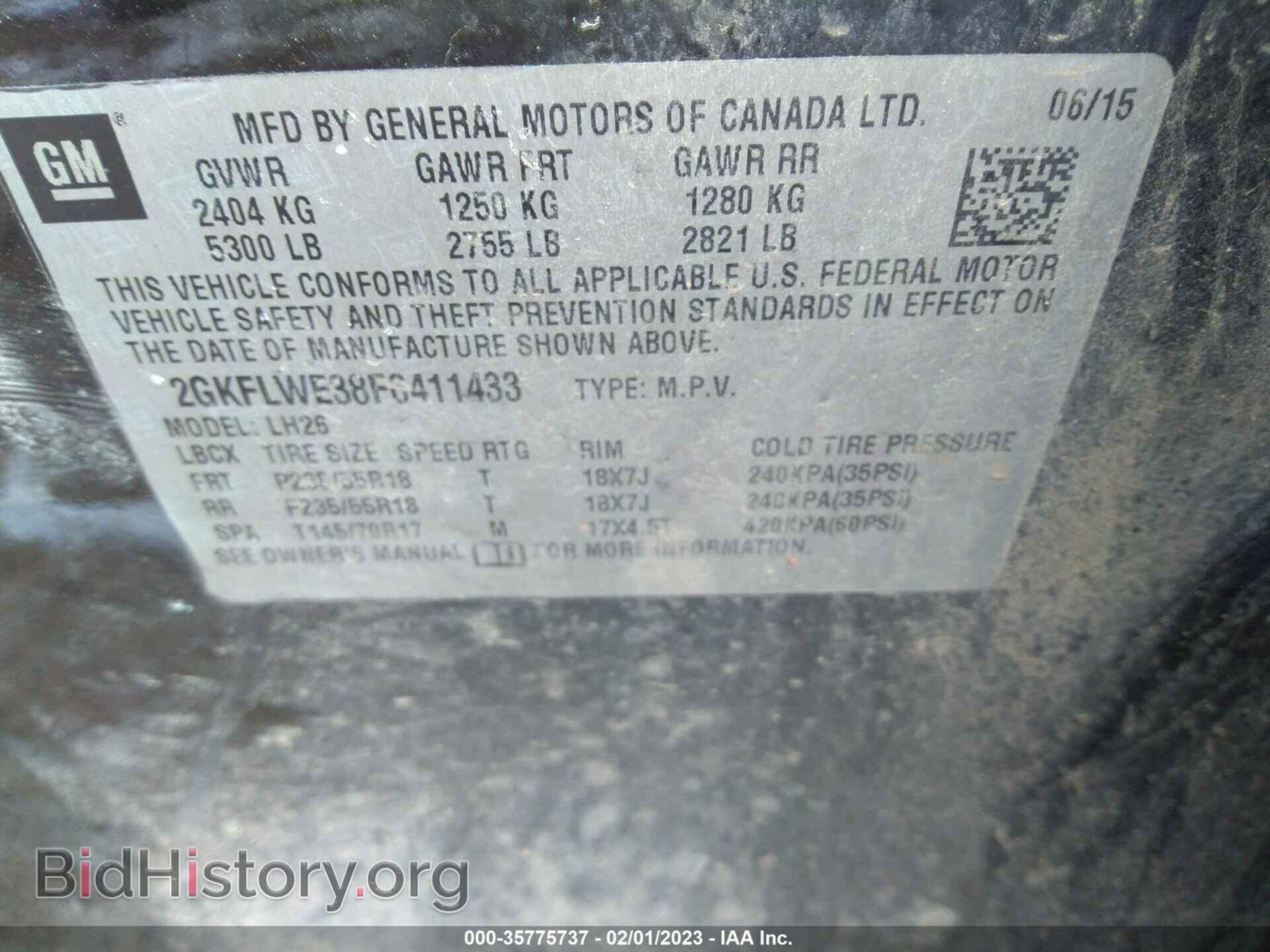 2015 GMC TERRAIN - VIN: 2GKFLWE38F6411433 - Фото 9