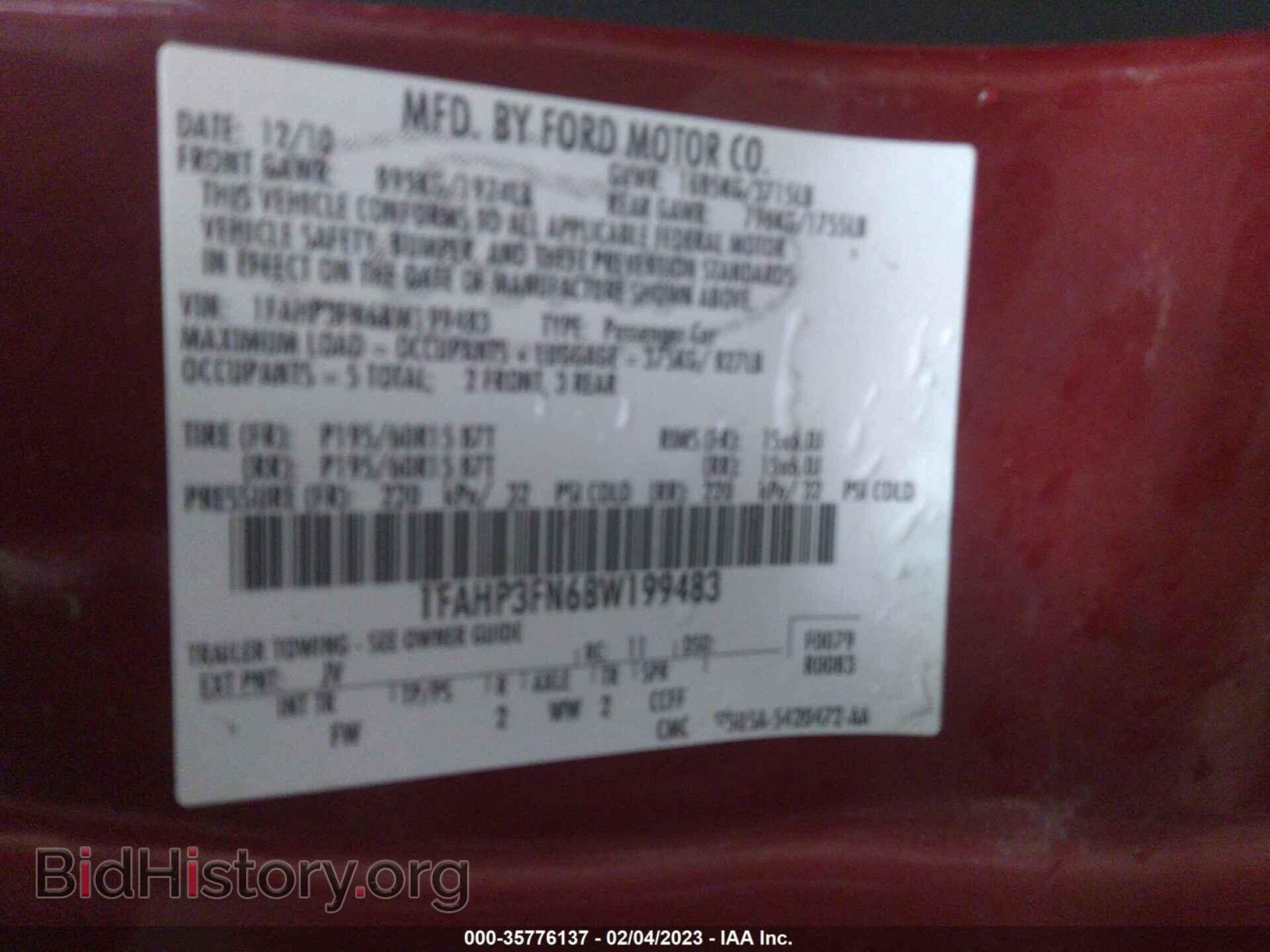2011 FORD FOCUS - VIN: 1FAHP3FN6BW199483 - Фото 9