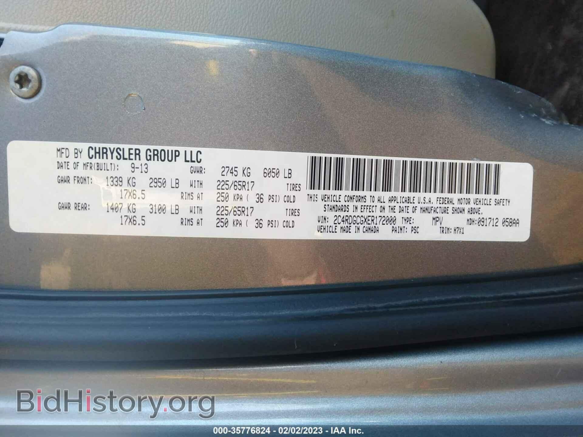 2014 DODGE GRAND CARAVAN - VIN: 2C4RDGCGXER172000 - Фото 9