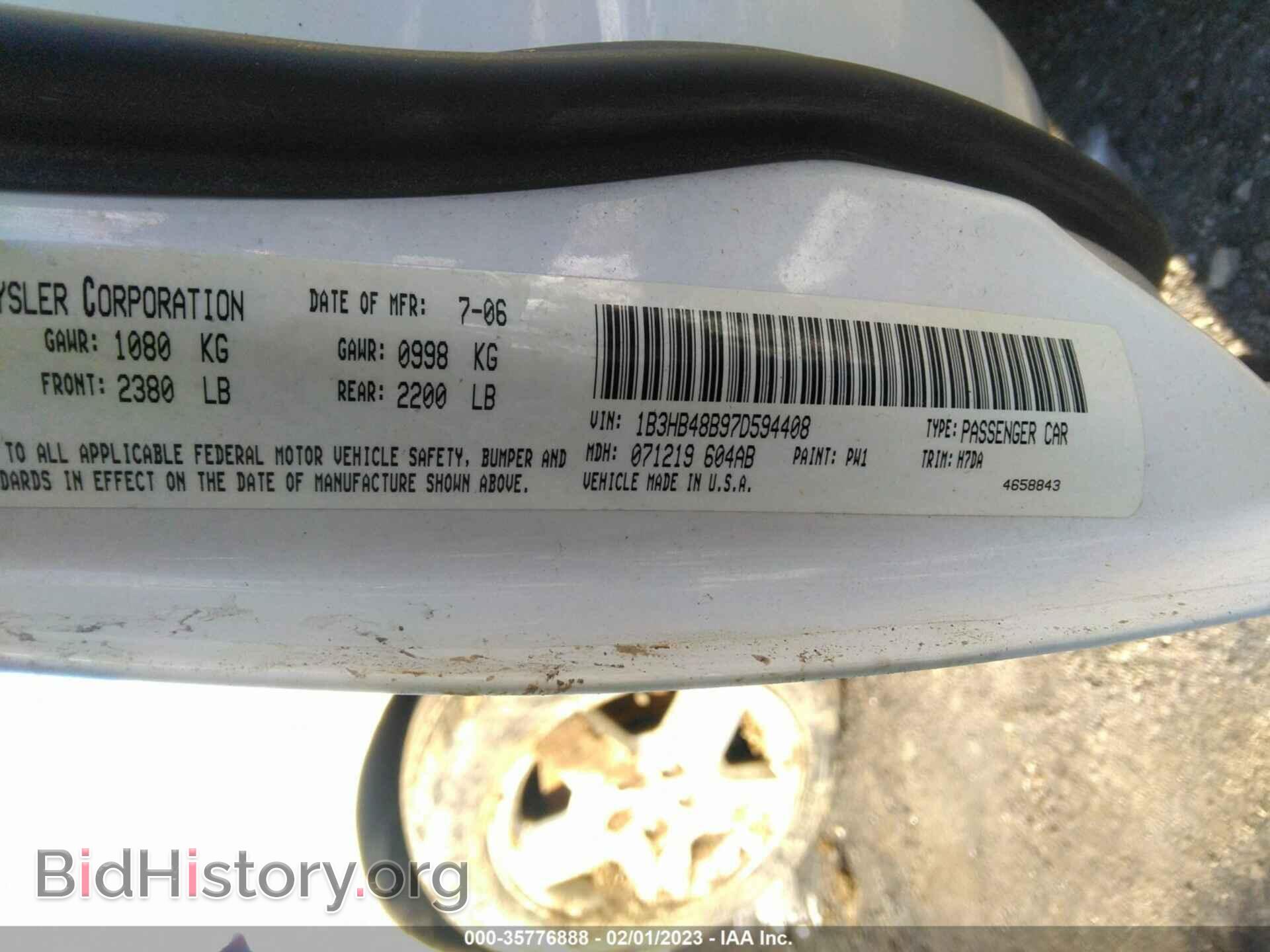 2007 DODGE CALIBER - VIN: 1B3HB48B97D594408 - Photo 9