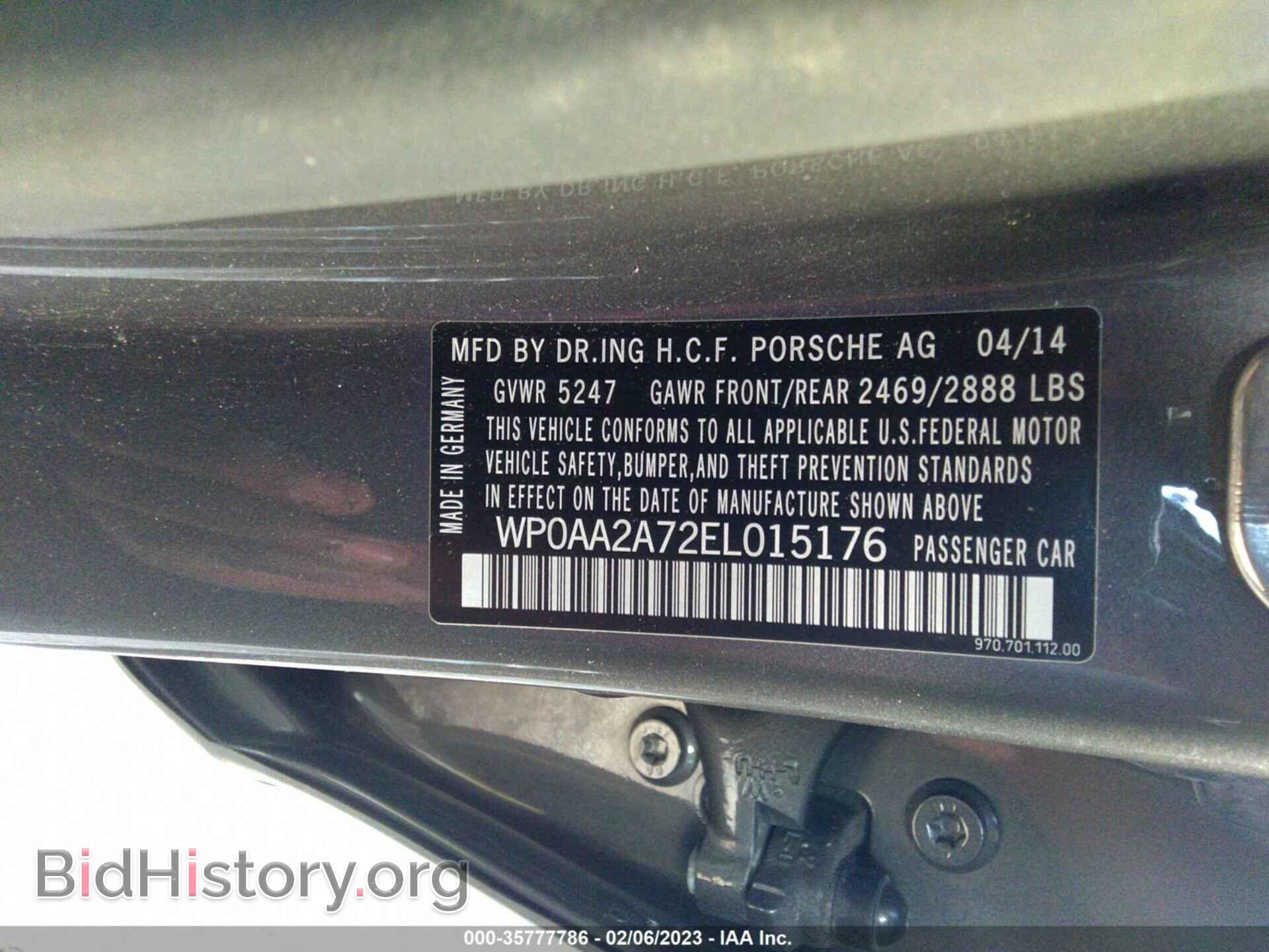 2014 PORSCHE PANAMERA - VIN: WP0AA2A72EL015176 - Фото 9