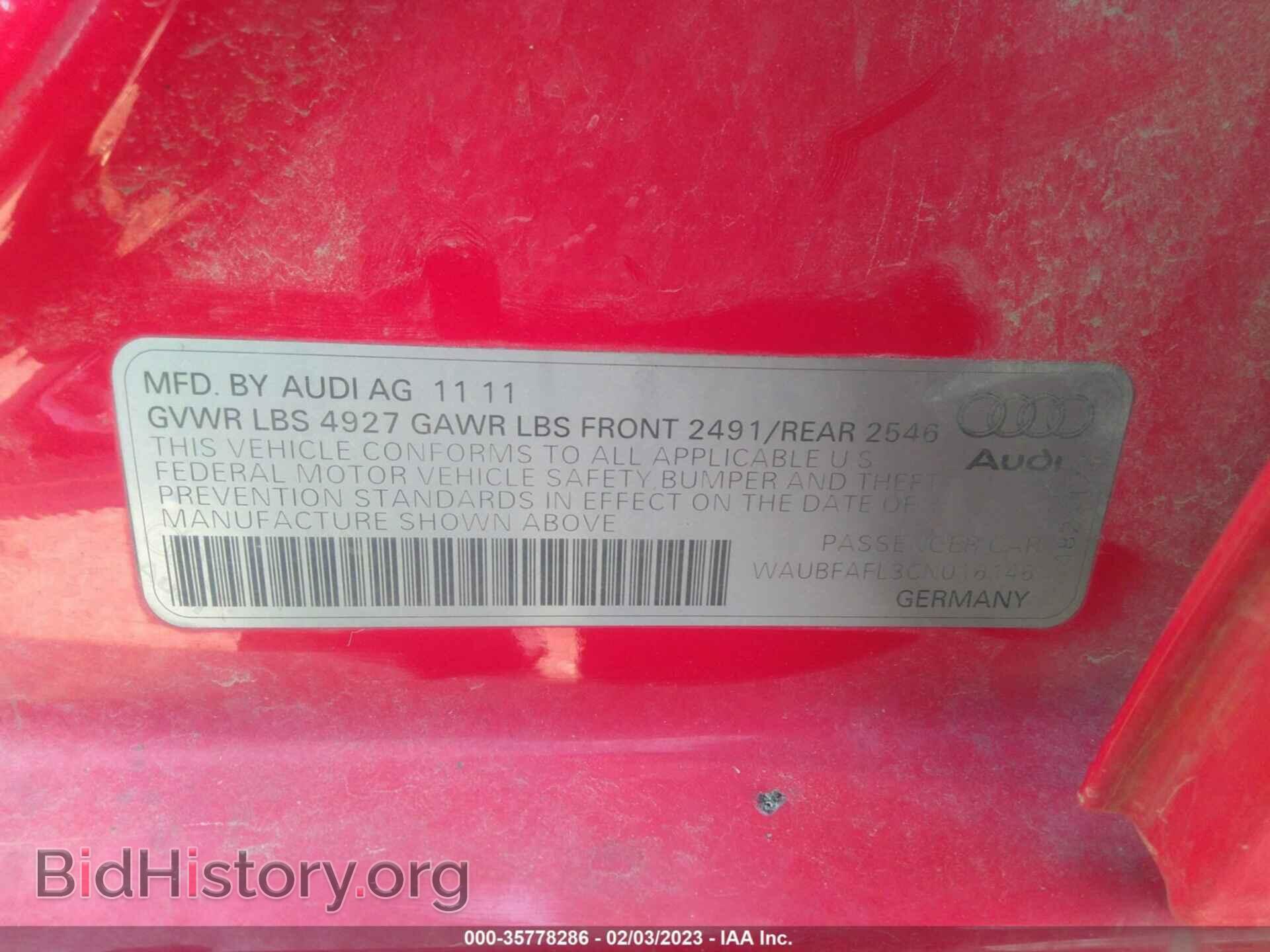 2012 AUDI A4 - VIN: WAUBFAFL3CN016146 - Фото 9