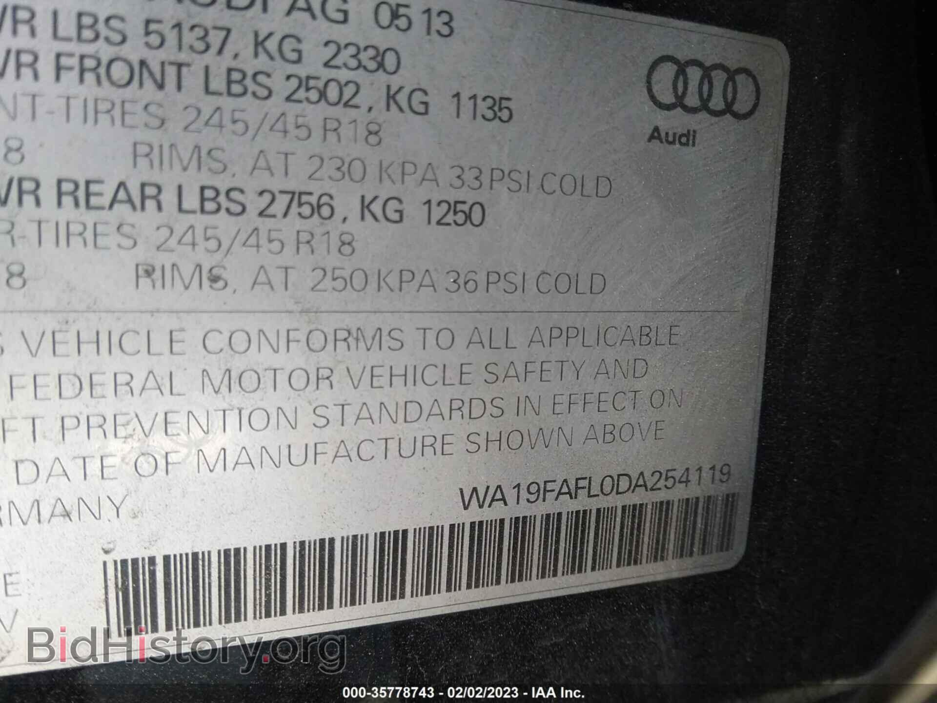 2013 AUDI ALLROAD - VIN: WA19FAFL0DA254119 - Фото 9