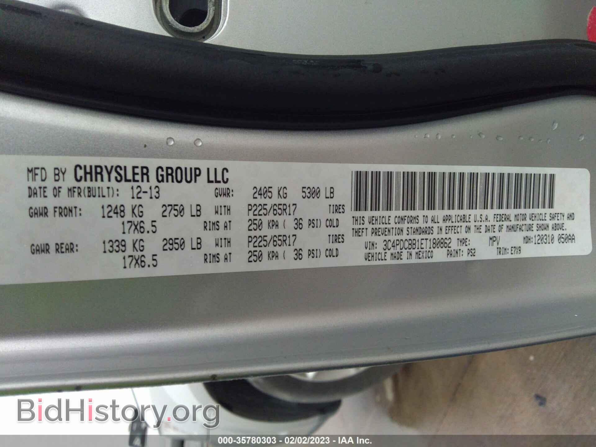 2014 DODGE JOURNEY - VIN: 3C4PDCBB1ET180862 - Фото 9