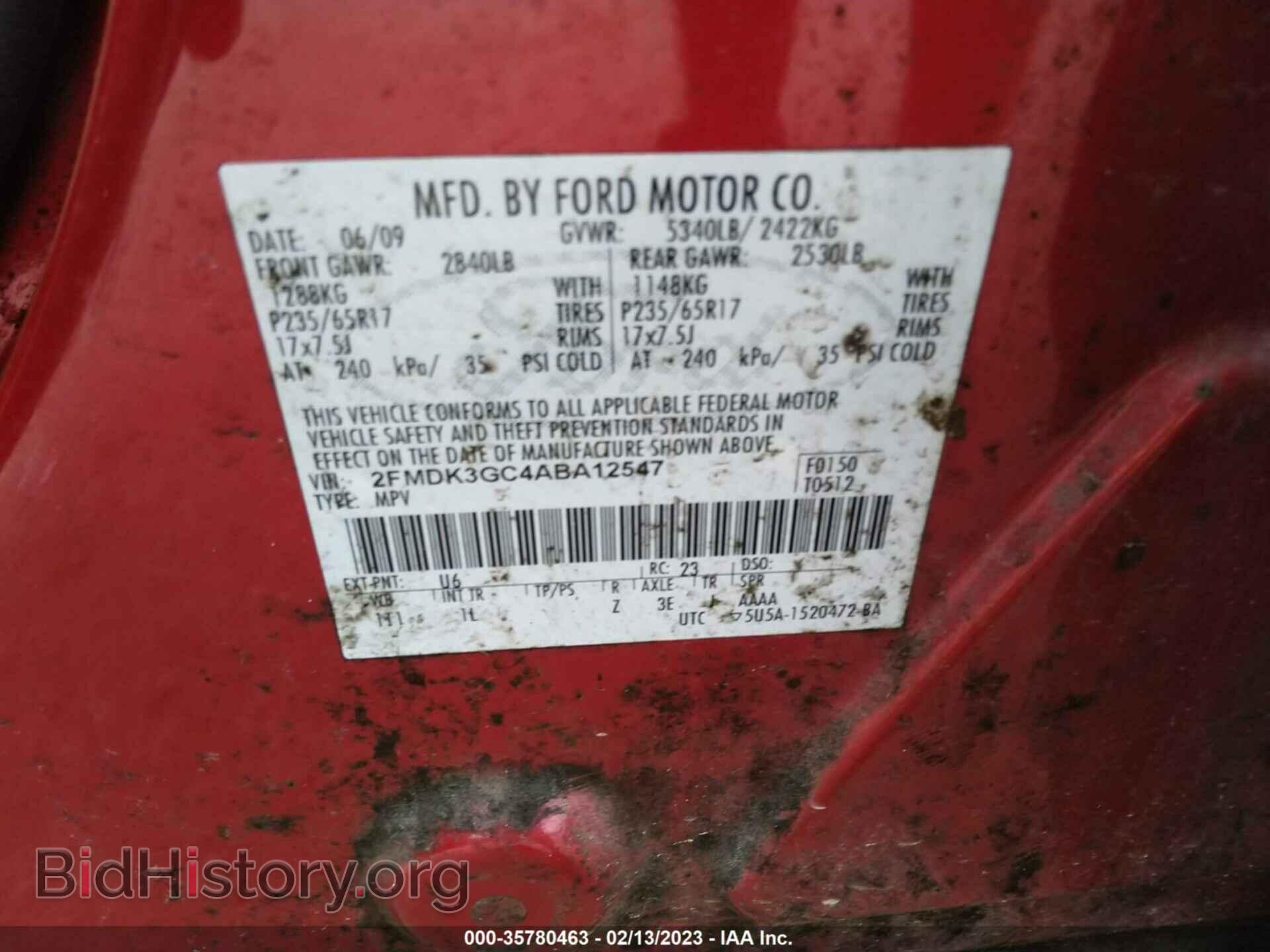 2010 FORD EDGE - VIN: 2FMDK3GC4ABA12547 - Фото 9